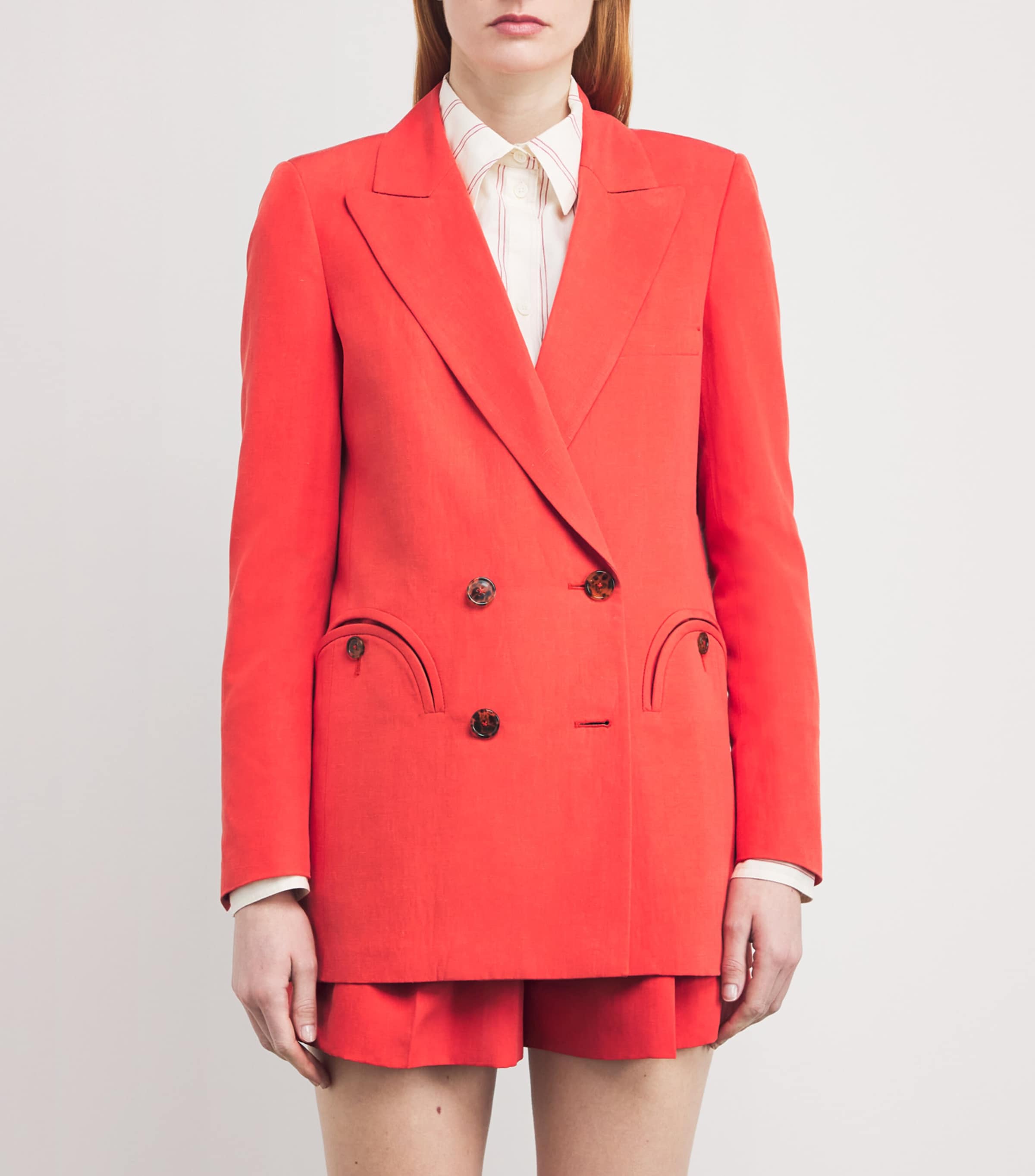 Virgin Wool Everyday Blazer R006 CORAL Image 3