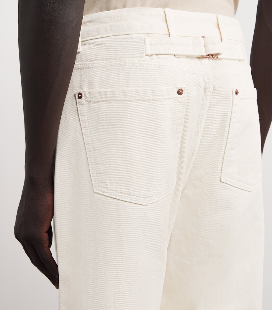 Curved Seam Jeans IVORY Image 6