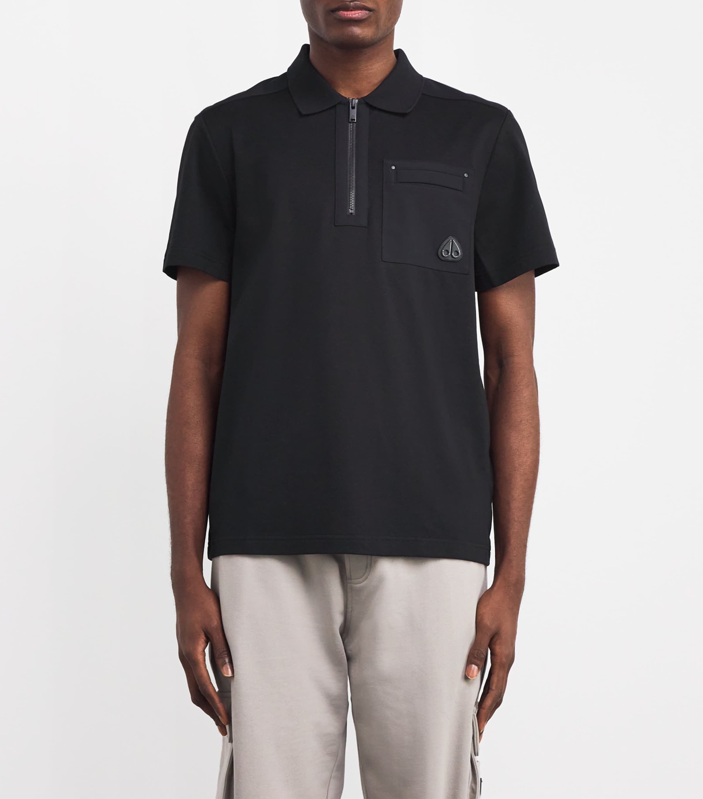 Cotton Dalon Chest Pocket Polo Shirt BLACK - 292 Image 3
