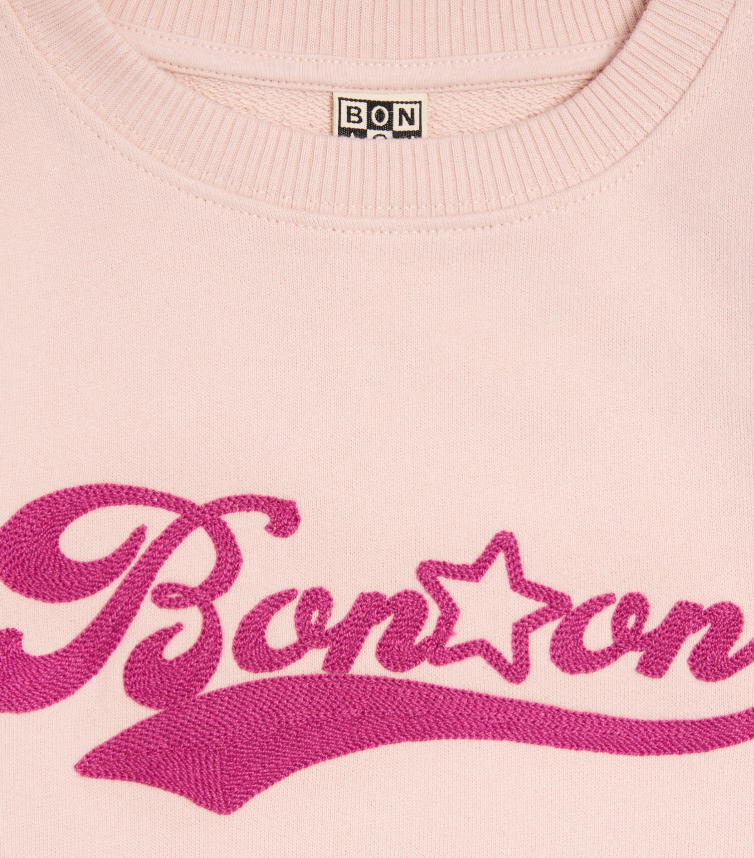 Bonton Embroidered Logo Sweatshirt (2-14 Years) Bacon Image 4