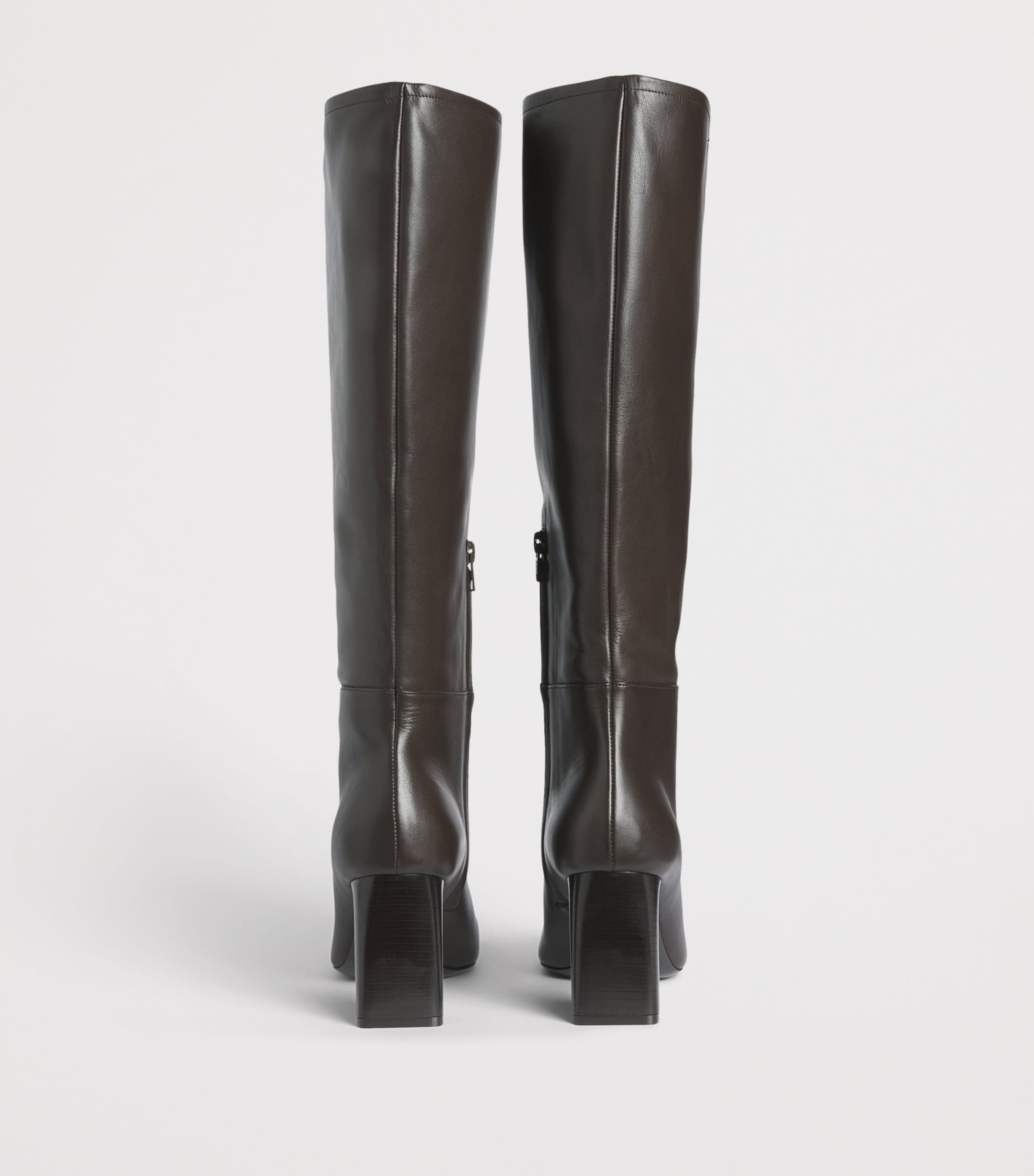 Max Mara Smooth Leather Knee-High Boots 75 Dark Brown Image 5