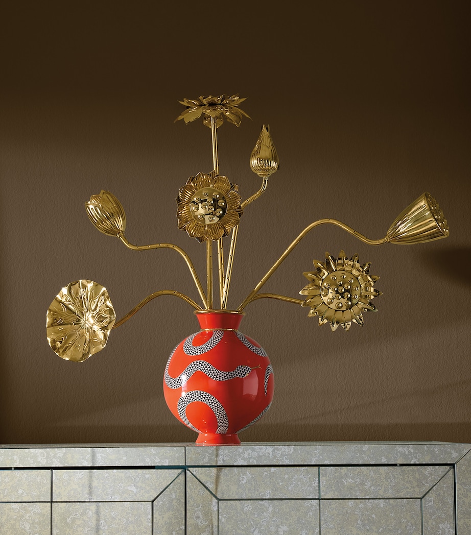 Brass 7-Piece Flower Bouquet GOLD Image 2