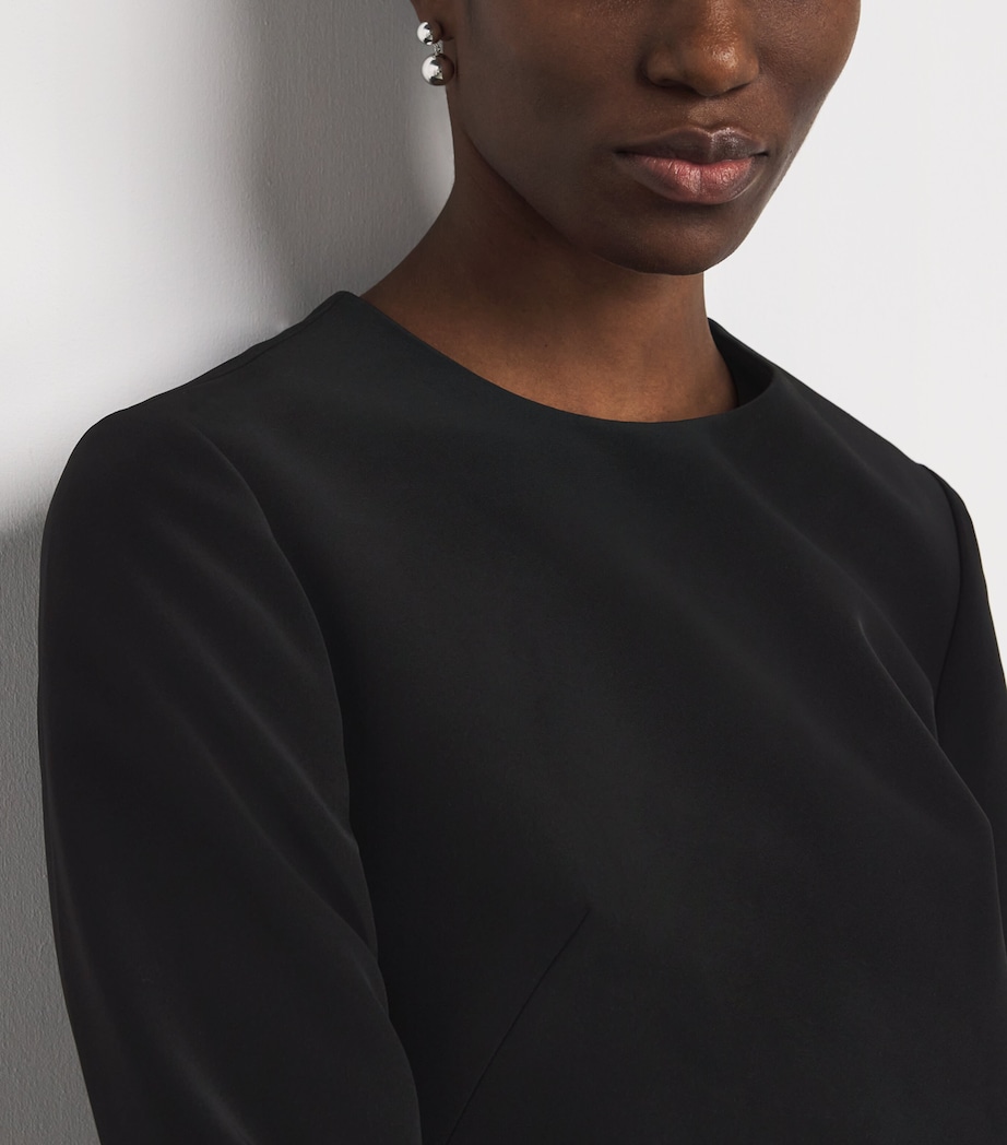 Satin Bixio Mini Dress BLACK Image 6