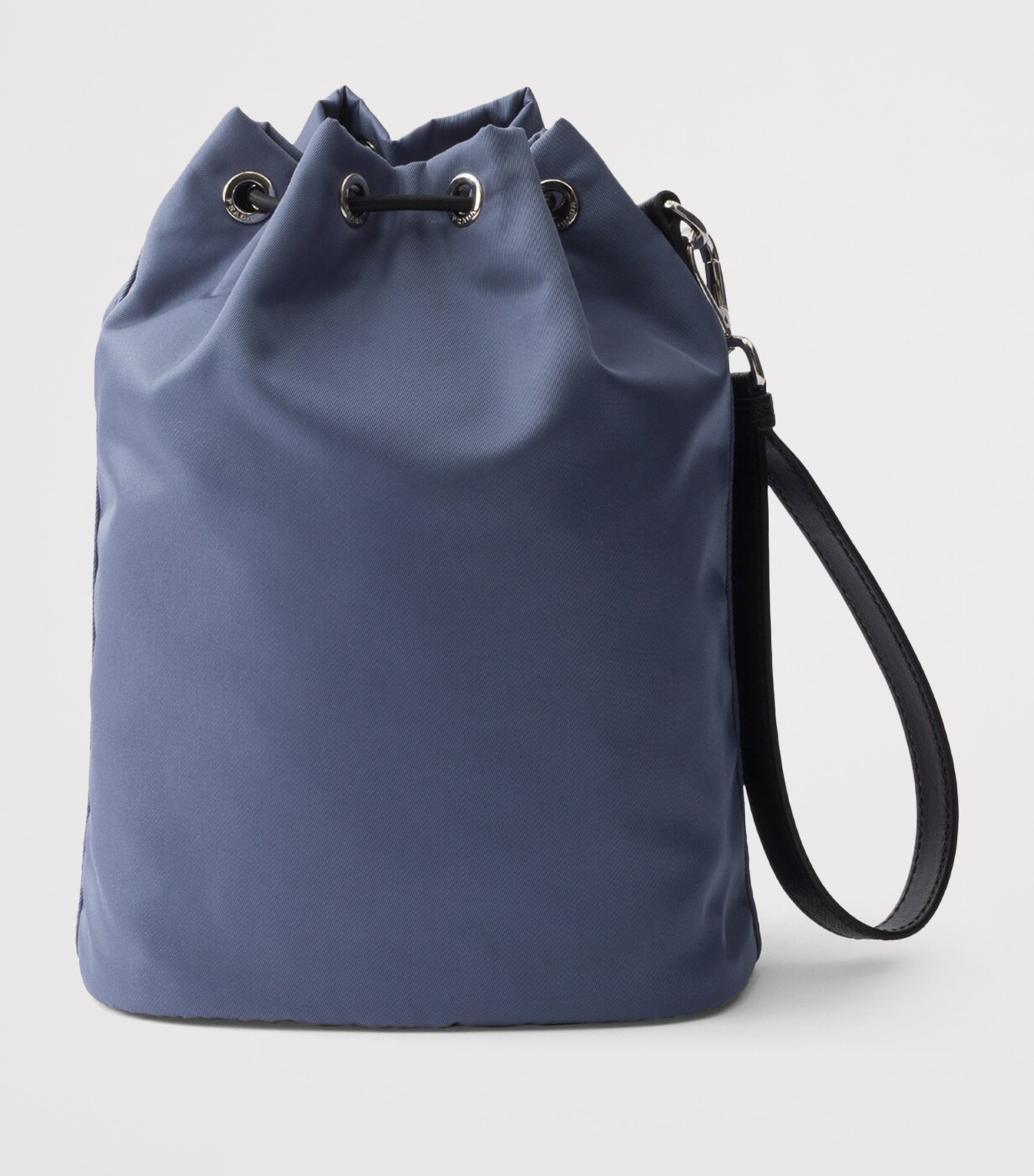 Prada Re-Nylon and Saffiano Leather Pouch Blue Image 3