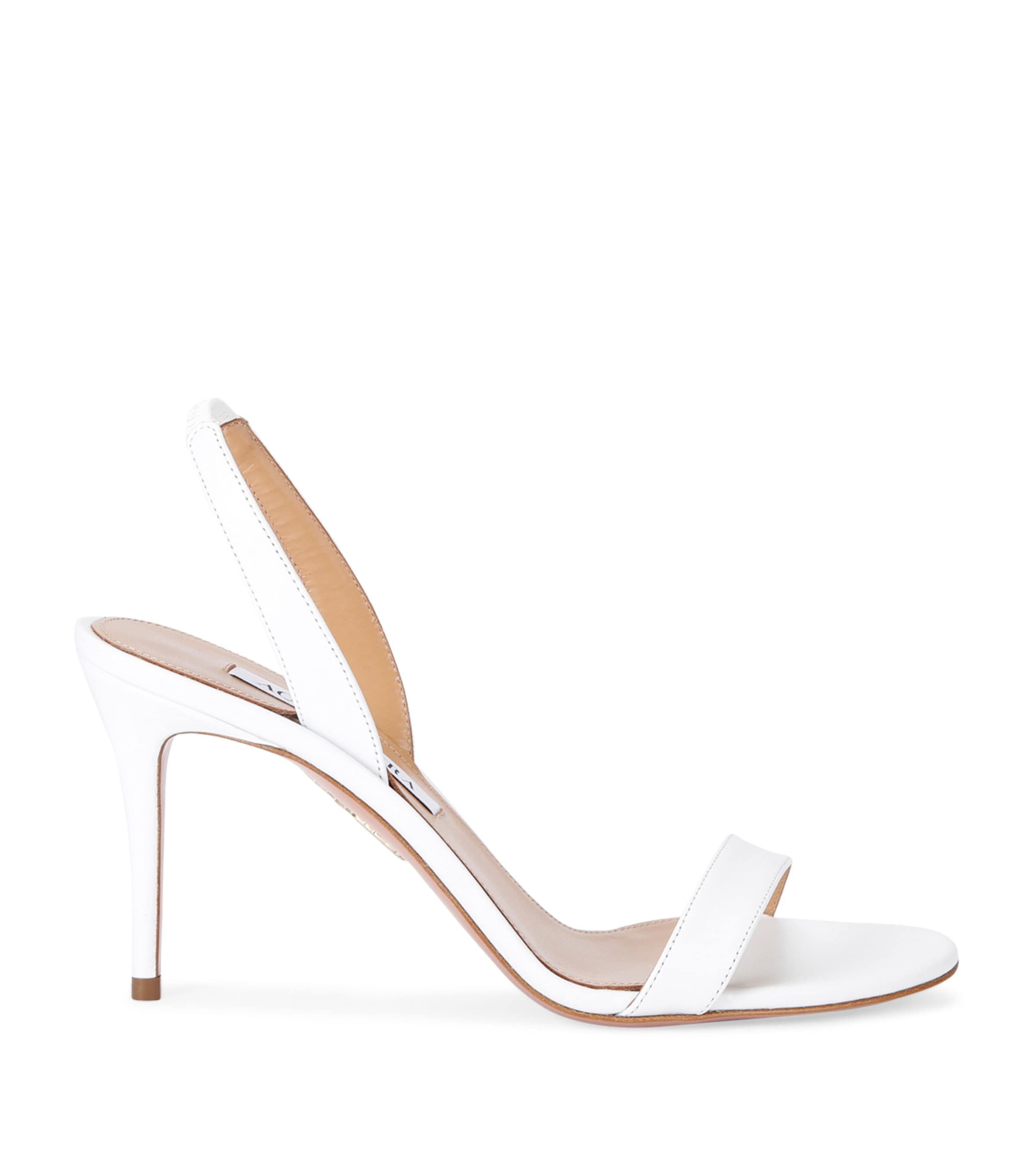 Aquazzura Leather So Nude Slingback Sandals 85 White Image 1