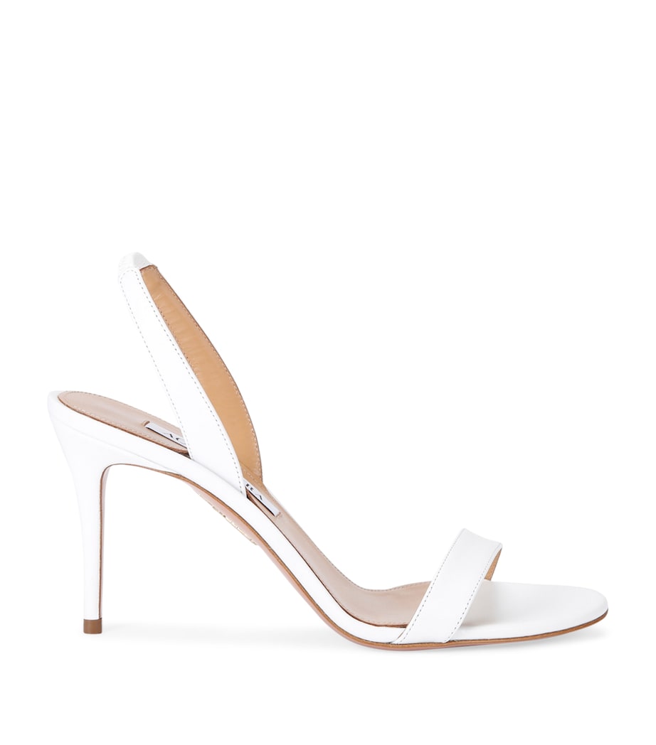Leather So Nude Slingback Sandals 85 WHITE Image 1