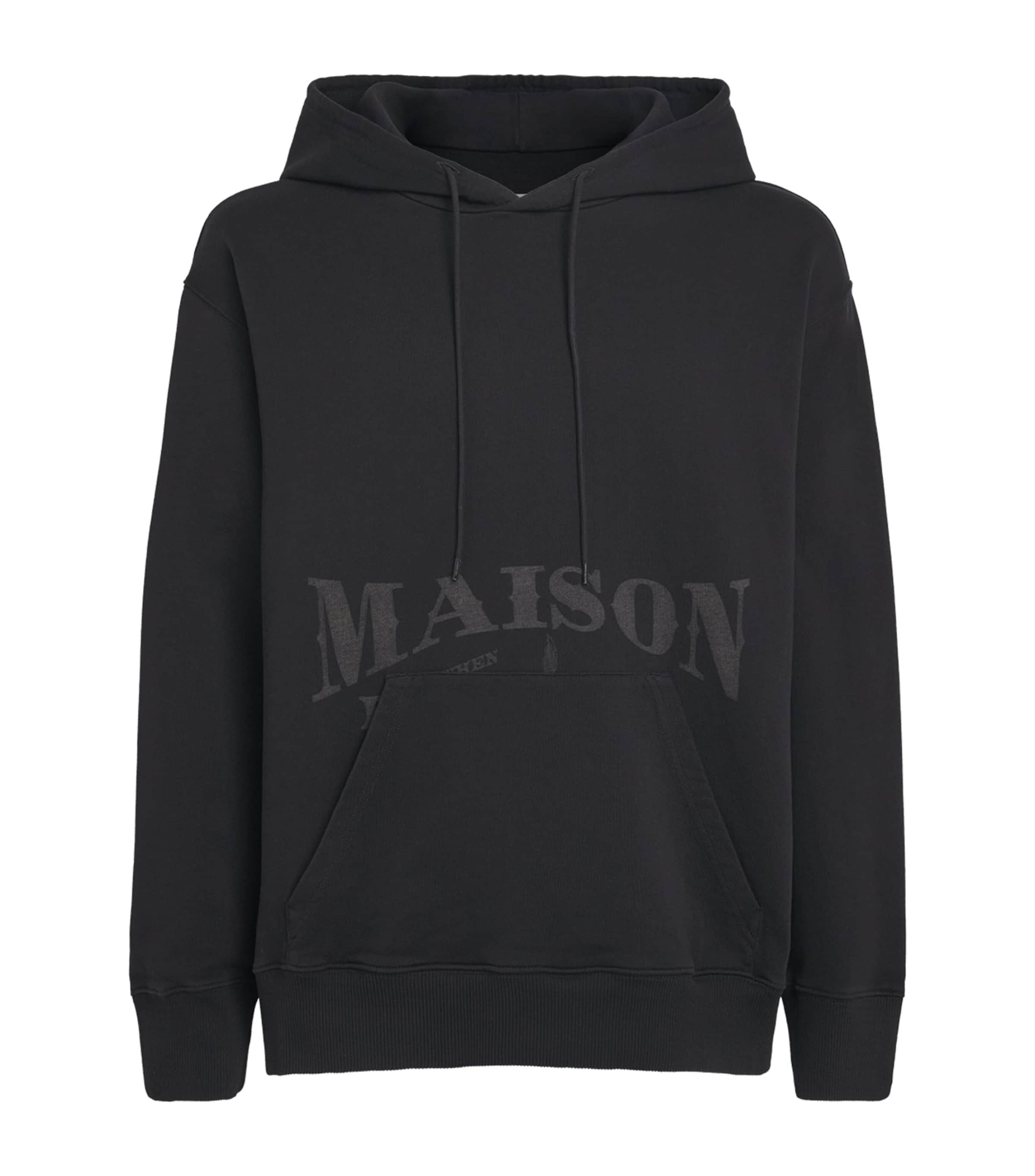 MM6 Maison Margiela Mens Oversized Logo Hoodie Black Image 1