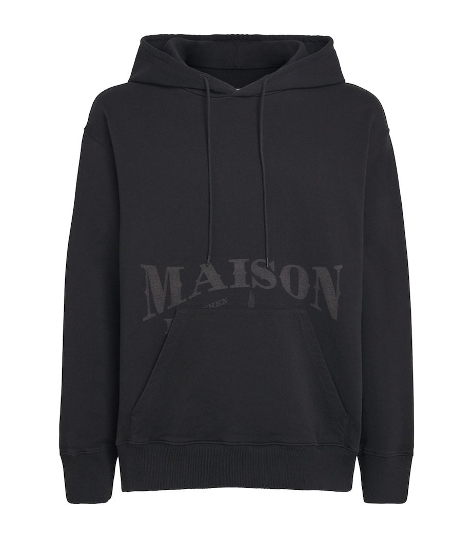 MM6 Maison Margiela Mens Oversized Logo Hoodie Black Image 1