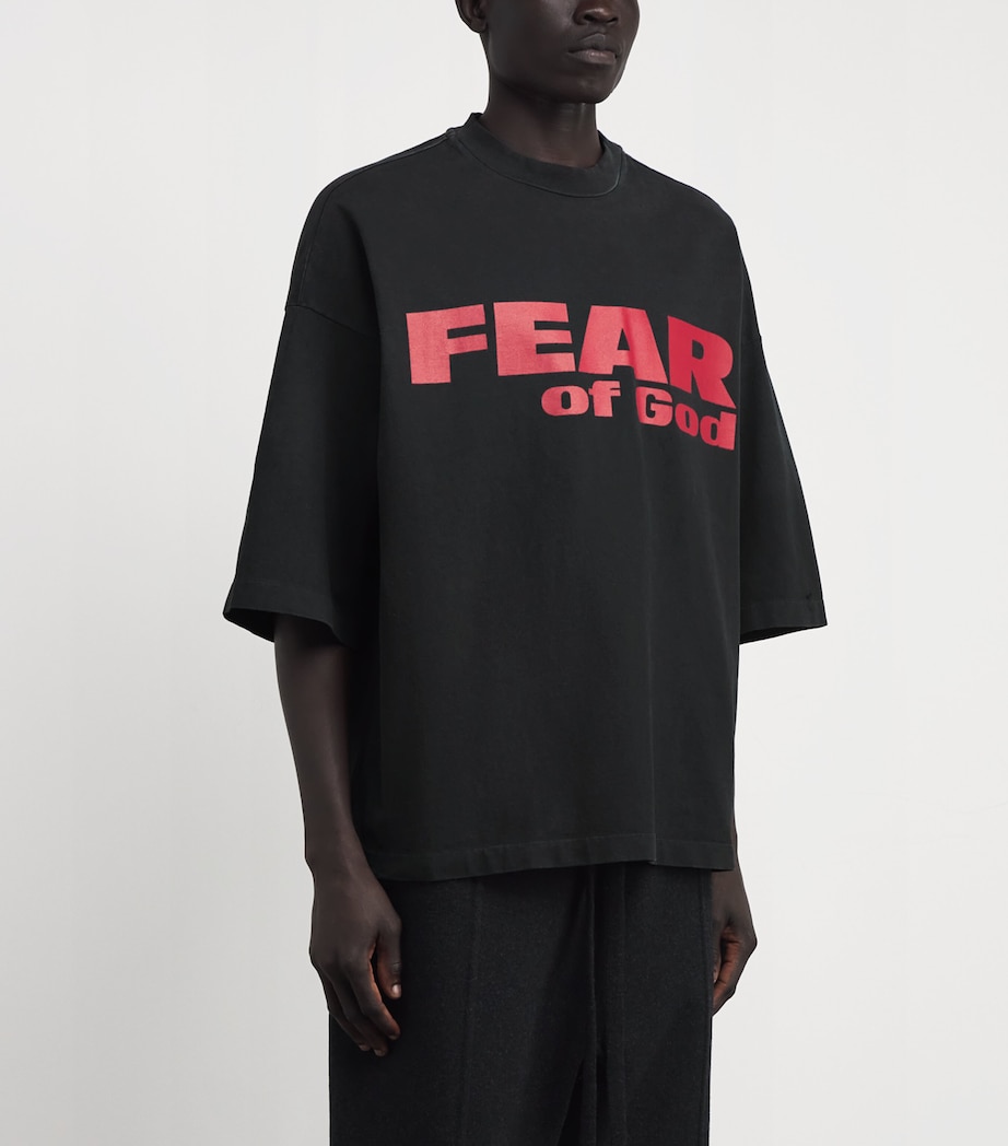 Cotton Fear Is Gone T-Shirt BLACK Image 3