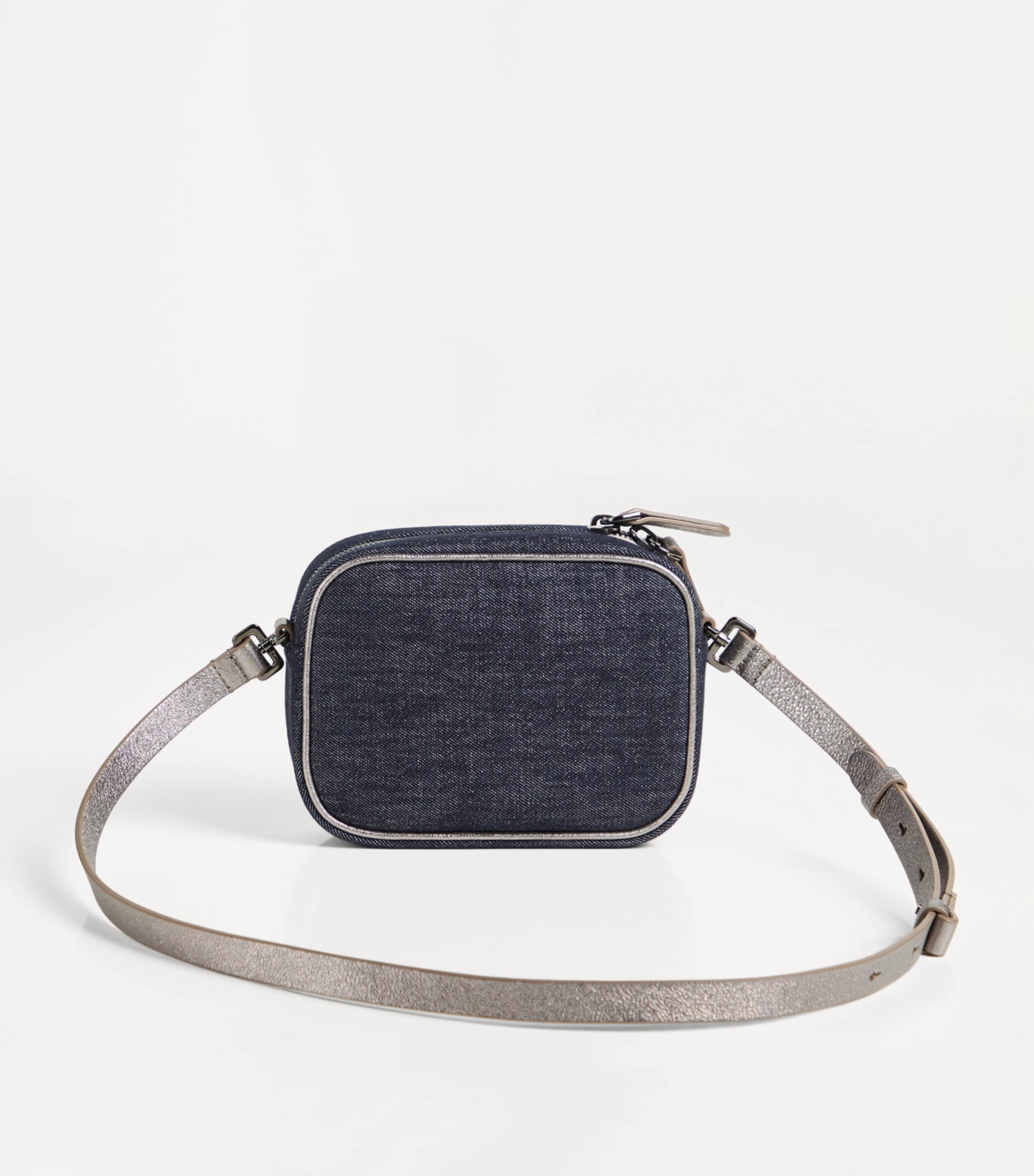 Denim Sparkly Embroidered Bag C001 Image 4