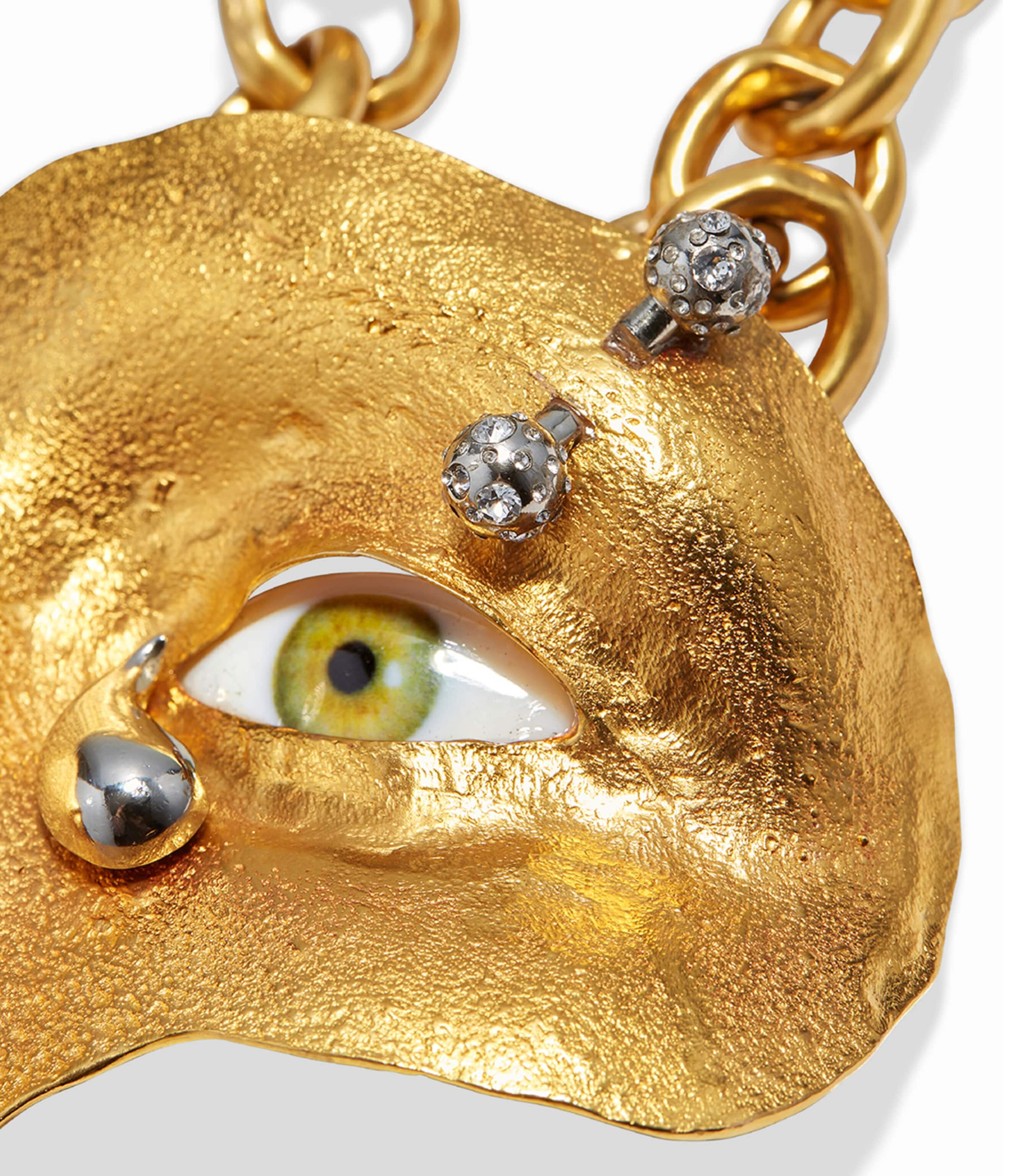 Schiaparelli Visage Chain Necklace Gold Image 2