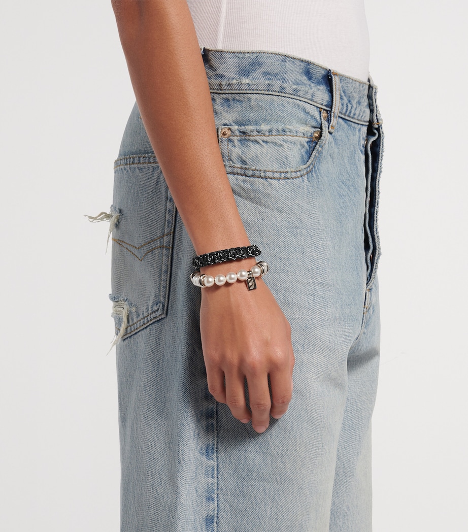 Balenciaga Pearl Malibu Beaded Choker Necklace Image 3