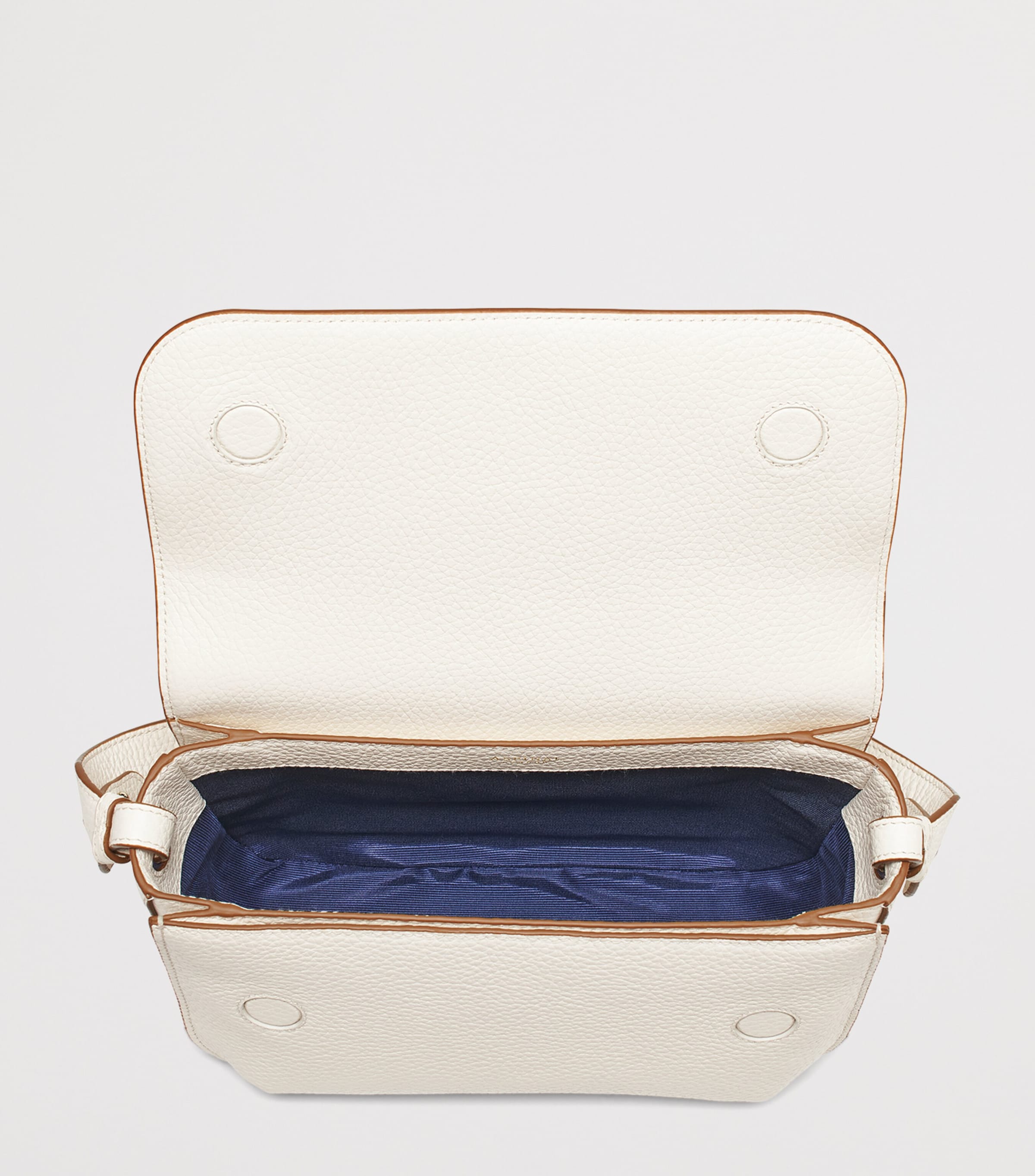 Leather Ella Grande Cross-Body Bag IVORY Image 5