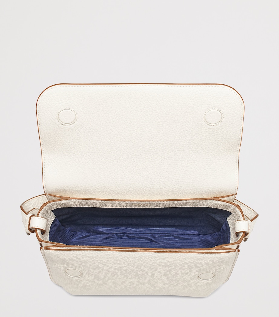 Leather Ella Grande Cross-Body Bag IVORY Image 5