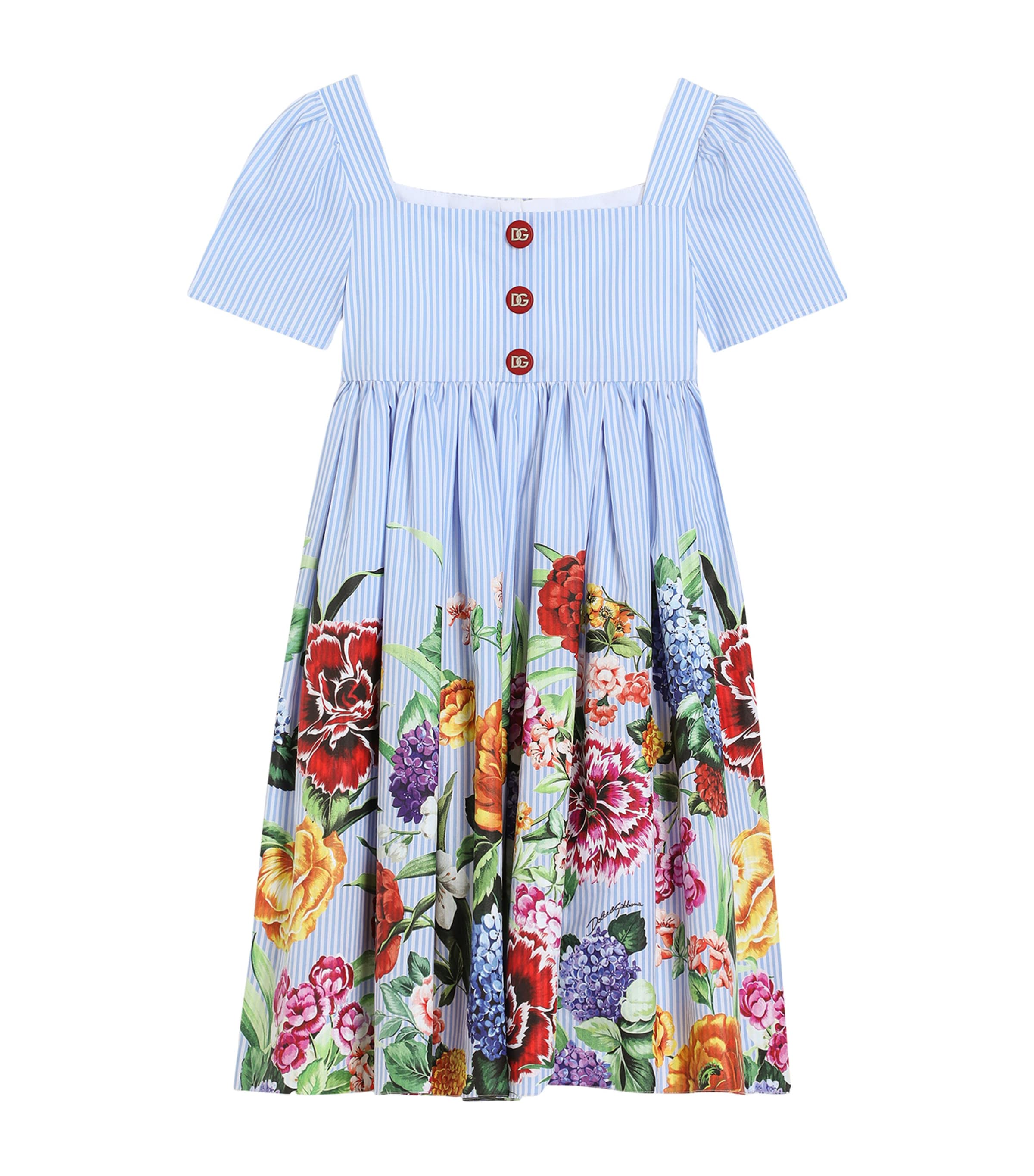 Dolce & Gabbana Stripe Floral Dress