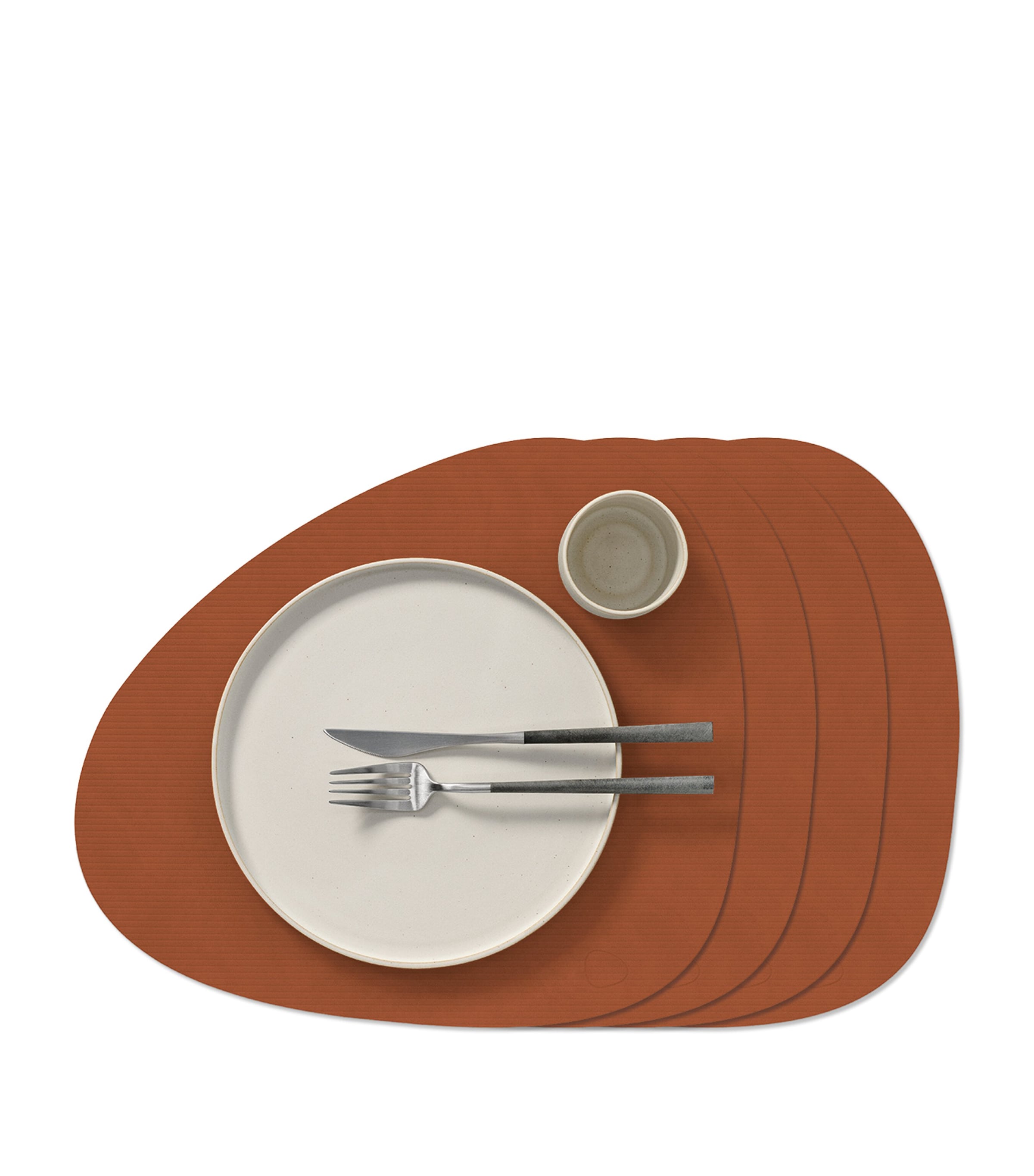 Lind Dna Large Curve Corduroy Placemat In Orange