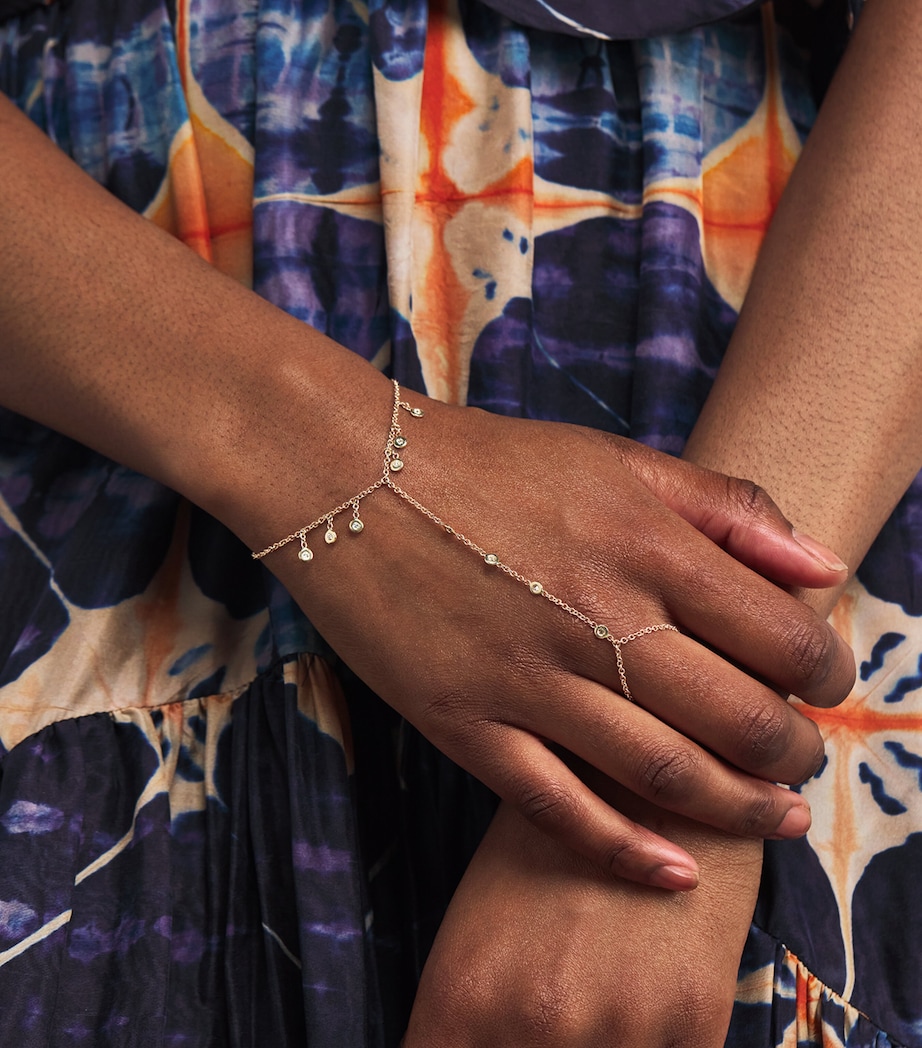 Yellow Gold and Diamond Shaker Finger Bracelet YELLOW GOLD Image 2