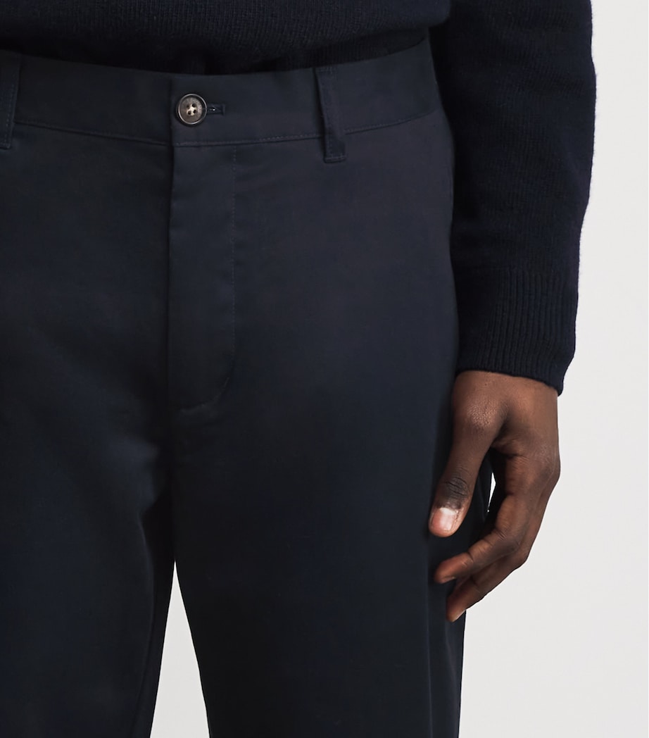 Stretch-Cotton Straight Trousers DARK NAVYNY74 Image 6