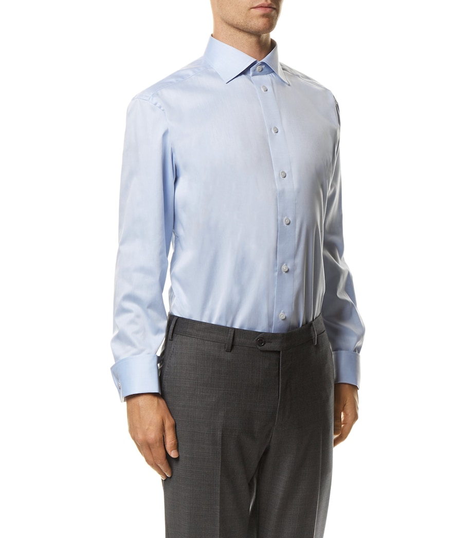 Signature Twill Contemporary Fit Shirt BLUE Image 6