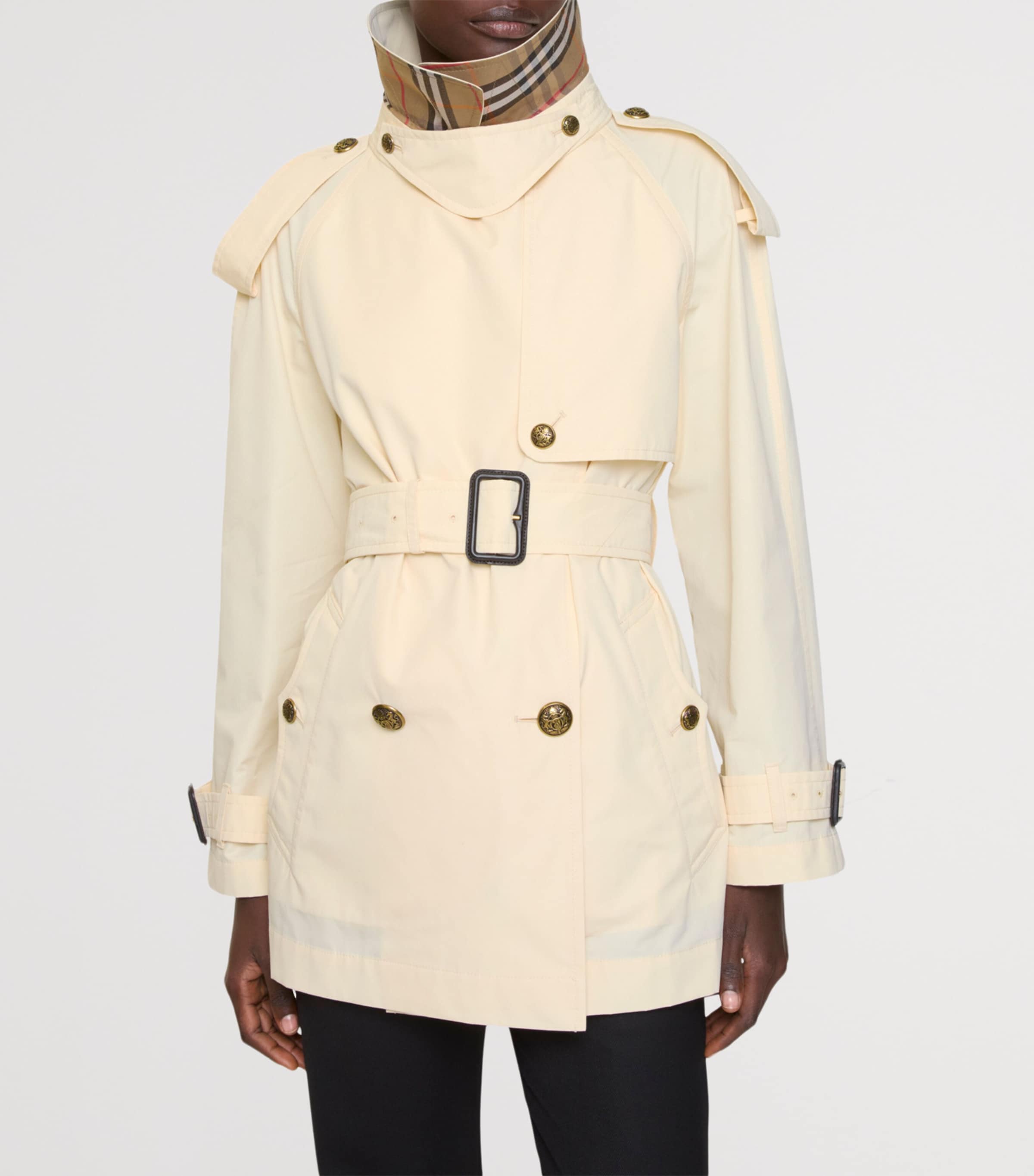 Short Gabardine Fitzrovia Trench Coat CERAMIC WHITE WW PRO Image 3