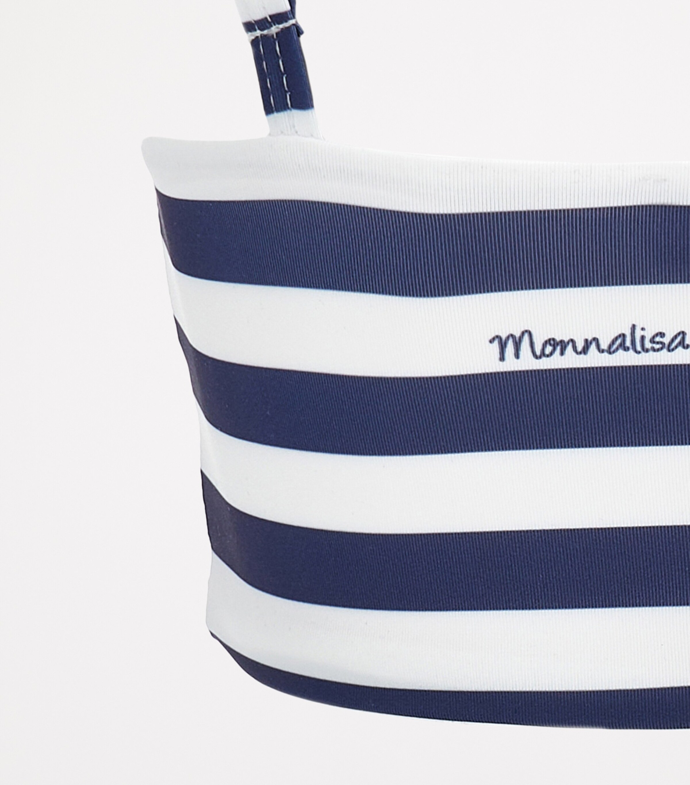 Striped Ruched-Heart Bikini (2-14 Years) BIANCO + BLU Image 4