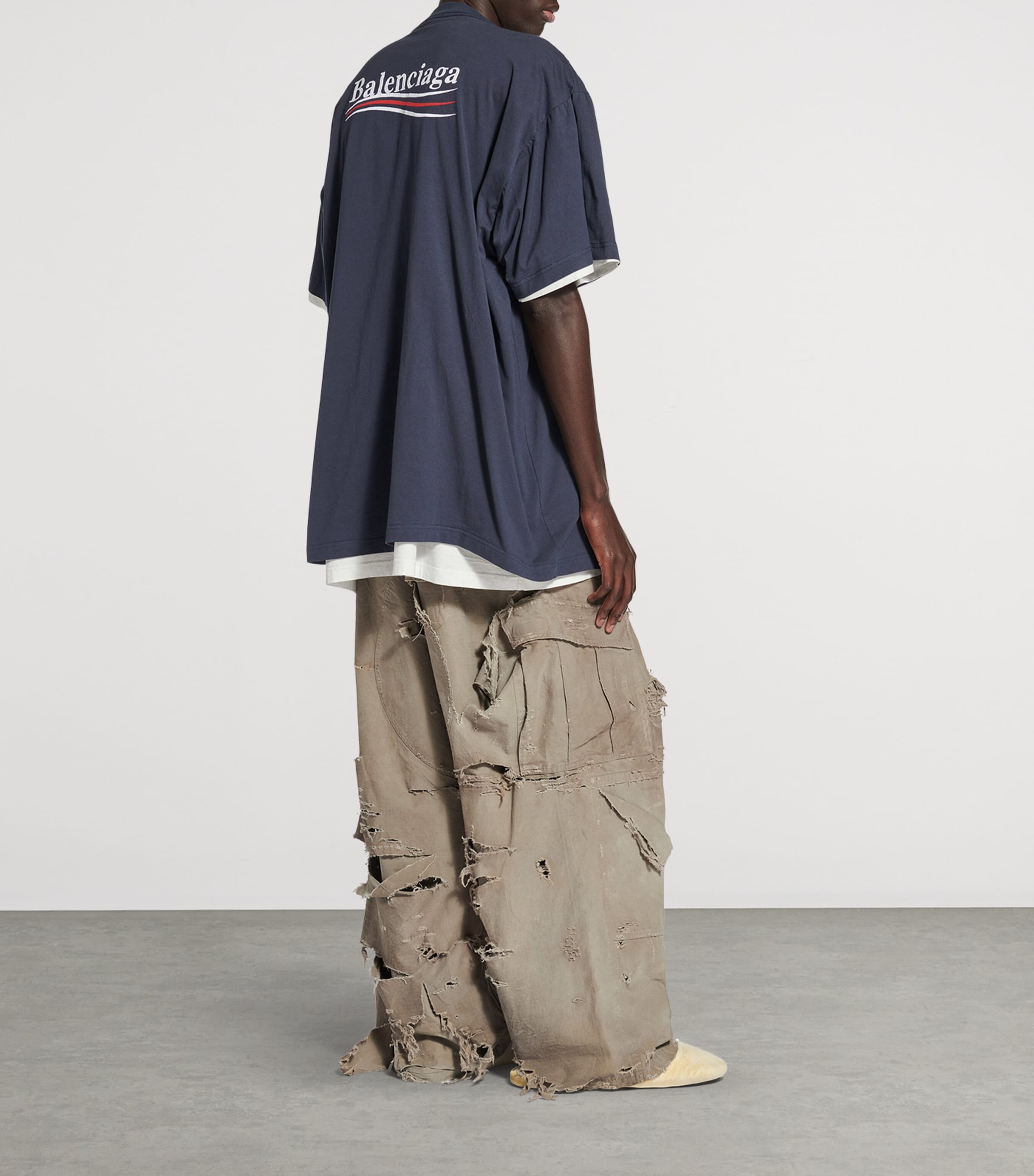 Balenciaga Stretch-Cotton Double T-Shirt | Harrods US