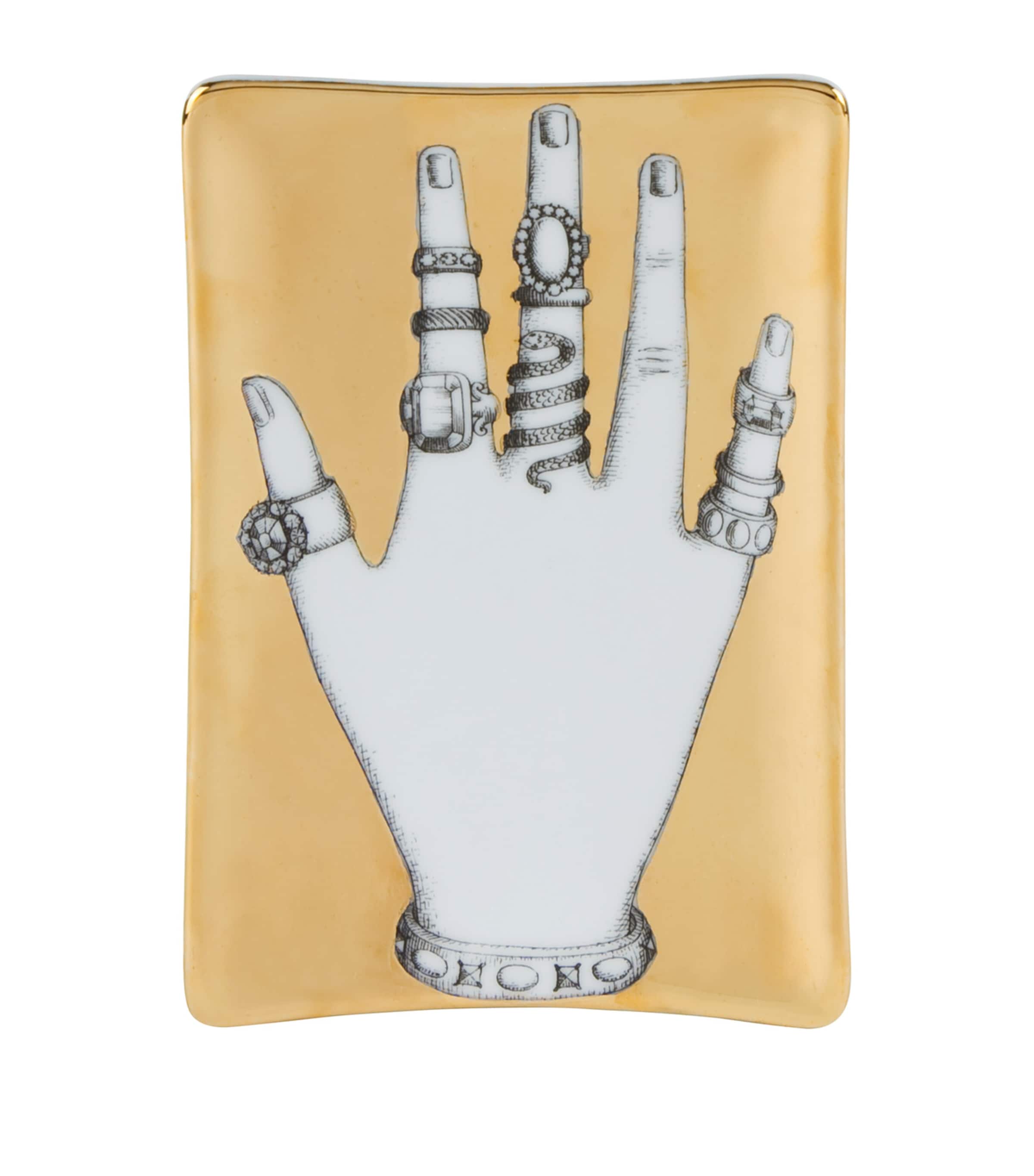 Ashtray Mano in White/Black | Fornasetti®