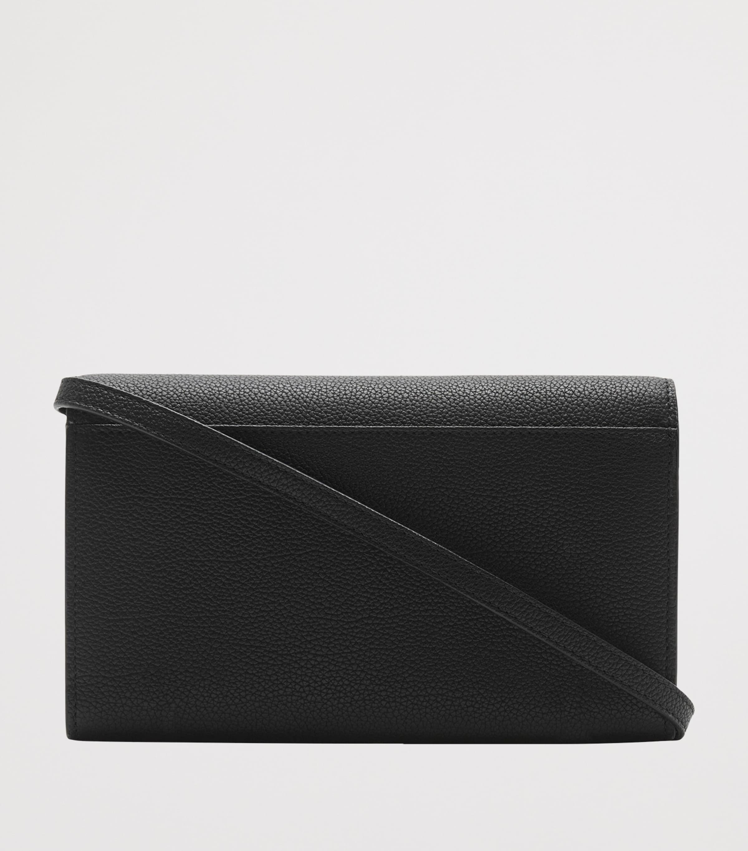 Leather Cotswolds Strap Wallet BLACK Image 5