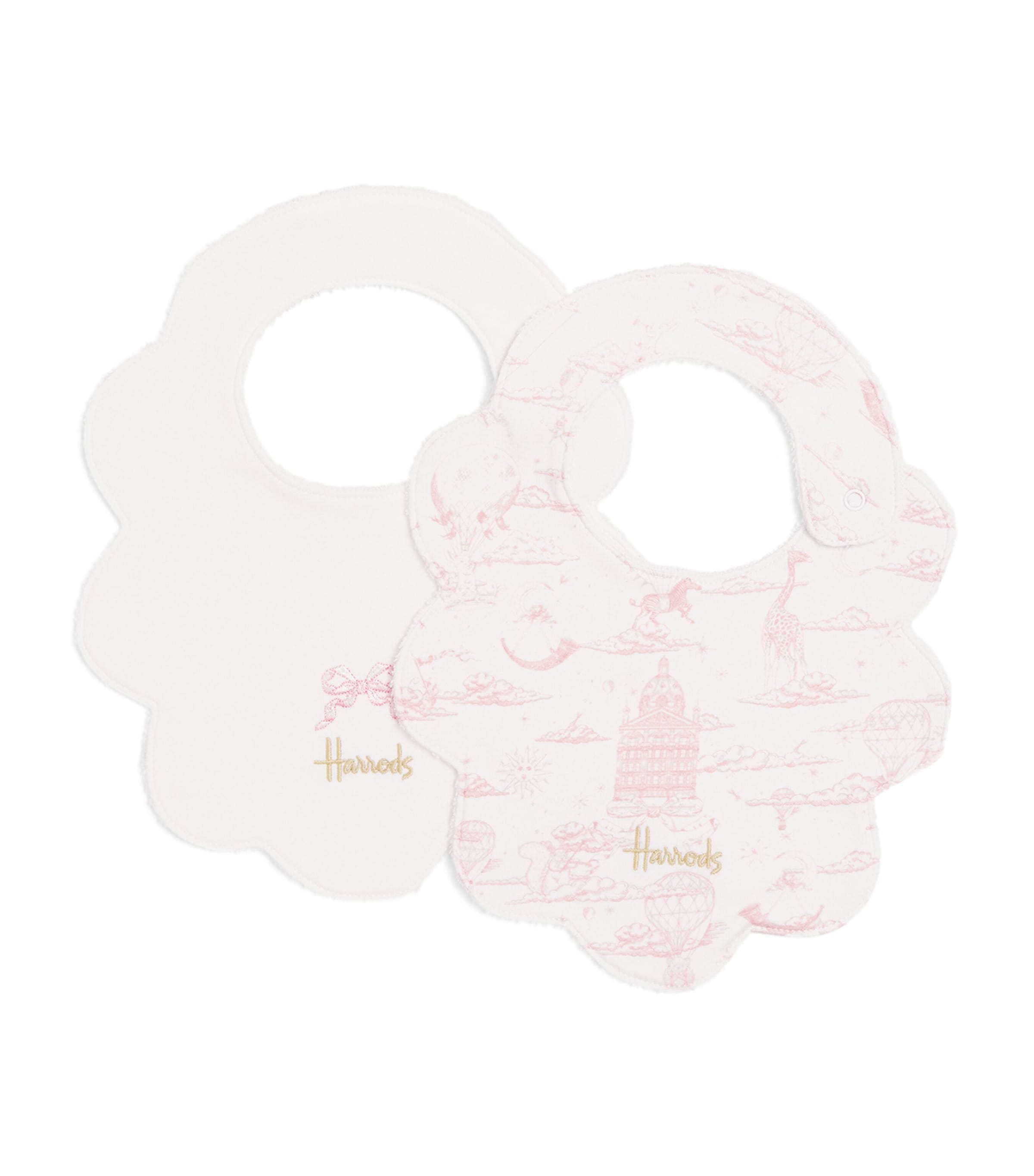 Cotton Balloon Bib (Set of 2) PINK Image 1