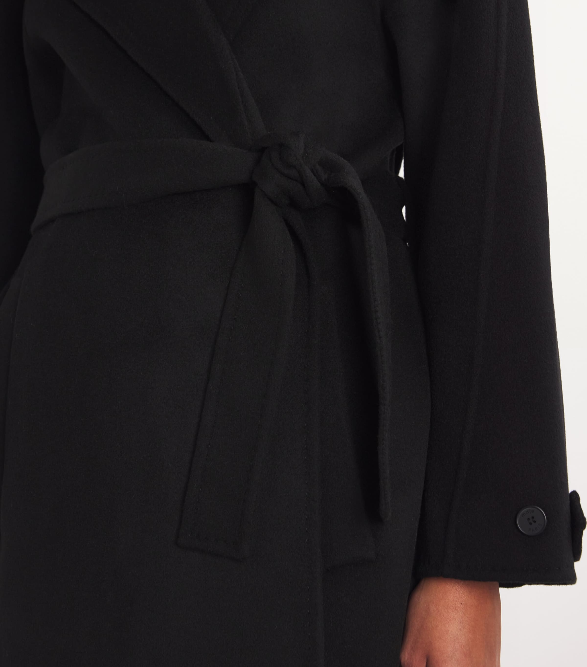 Wool-Blend Double-Faced Coat BLACK Image 6