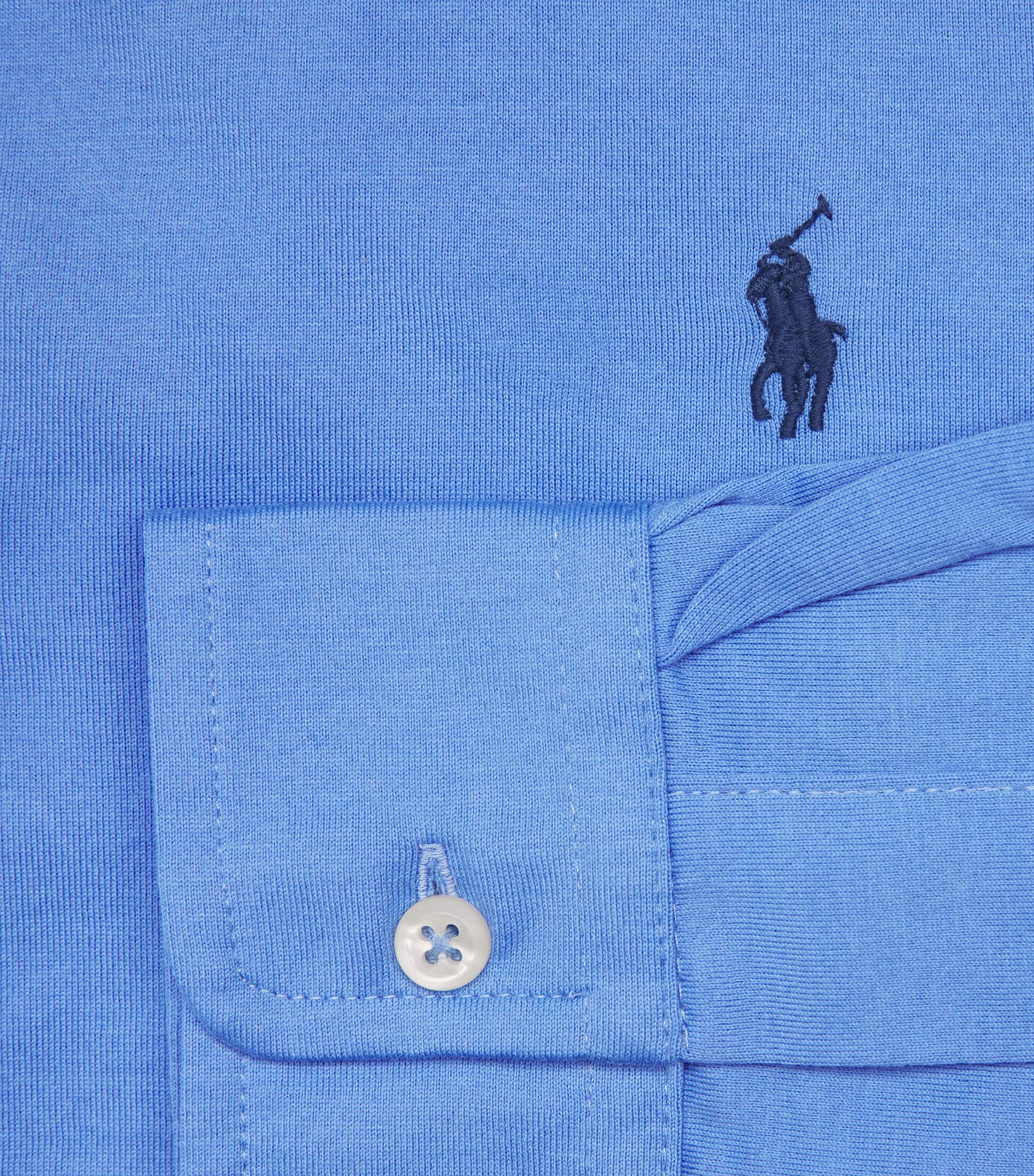 Polo Ralph Lauren Mens Cotton-Jersey Shirt Blu Image 5