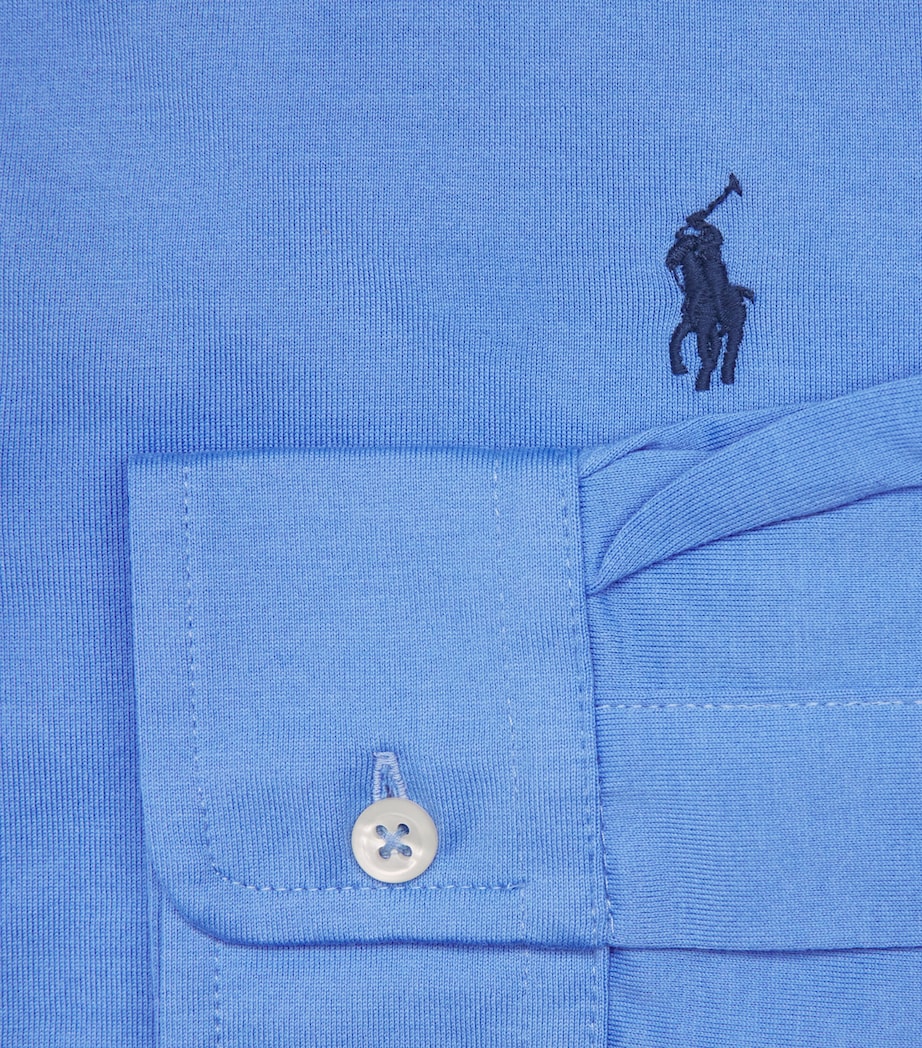 Polo Ralph Lauren Mens Cotton-Jersey Shirt Blu Image 5