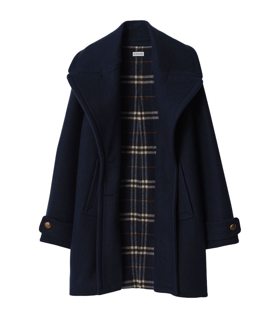 Wool Oversized Coat PILOT BLUPLT BLU CK Image 6
