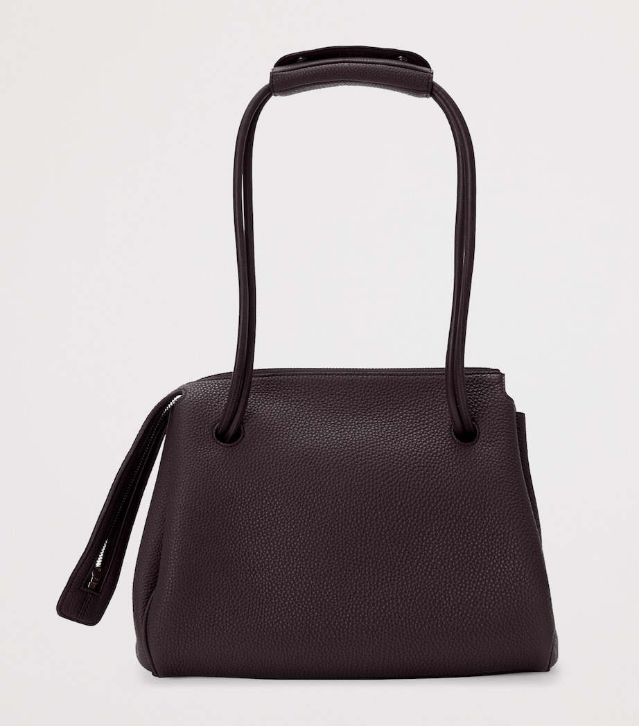 Medium Leather Madrid Shoulder Bag DARK EBONY Image 8