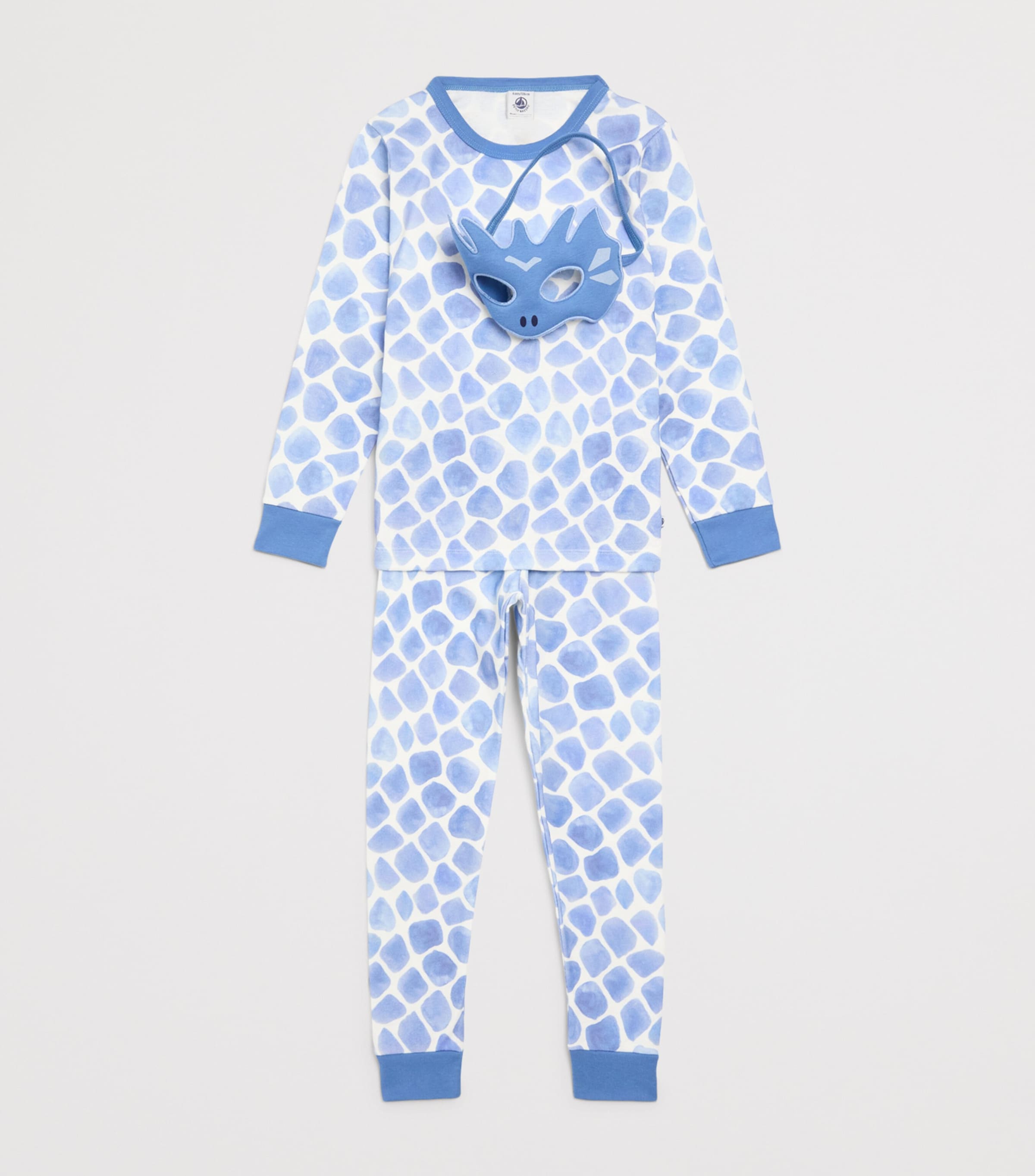 Petit Bateau Cotton Dragon Pyjamas and Mask Set (3-12 Years) Image 3