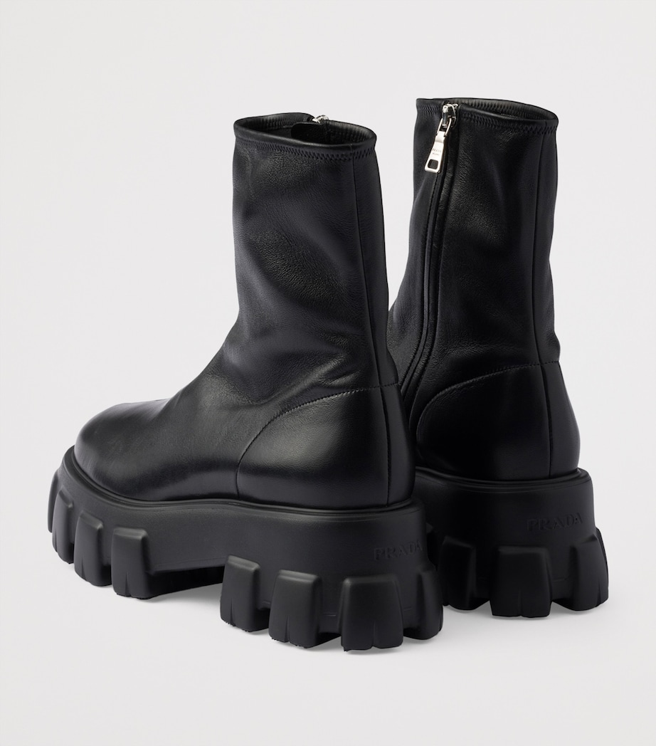 Nappa Leather Monolith Ankle Boots F0002 Image 4