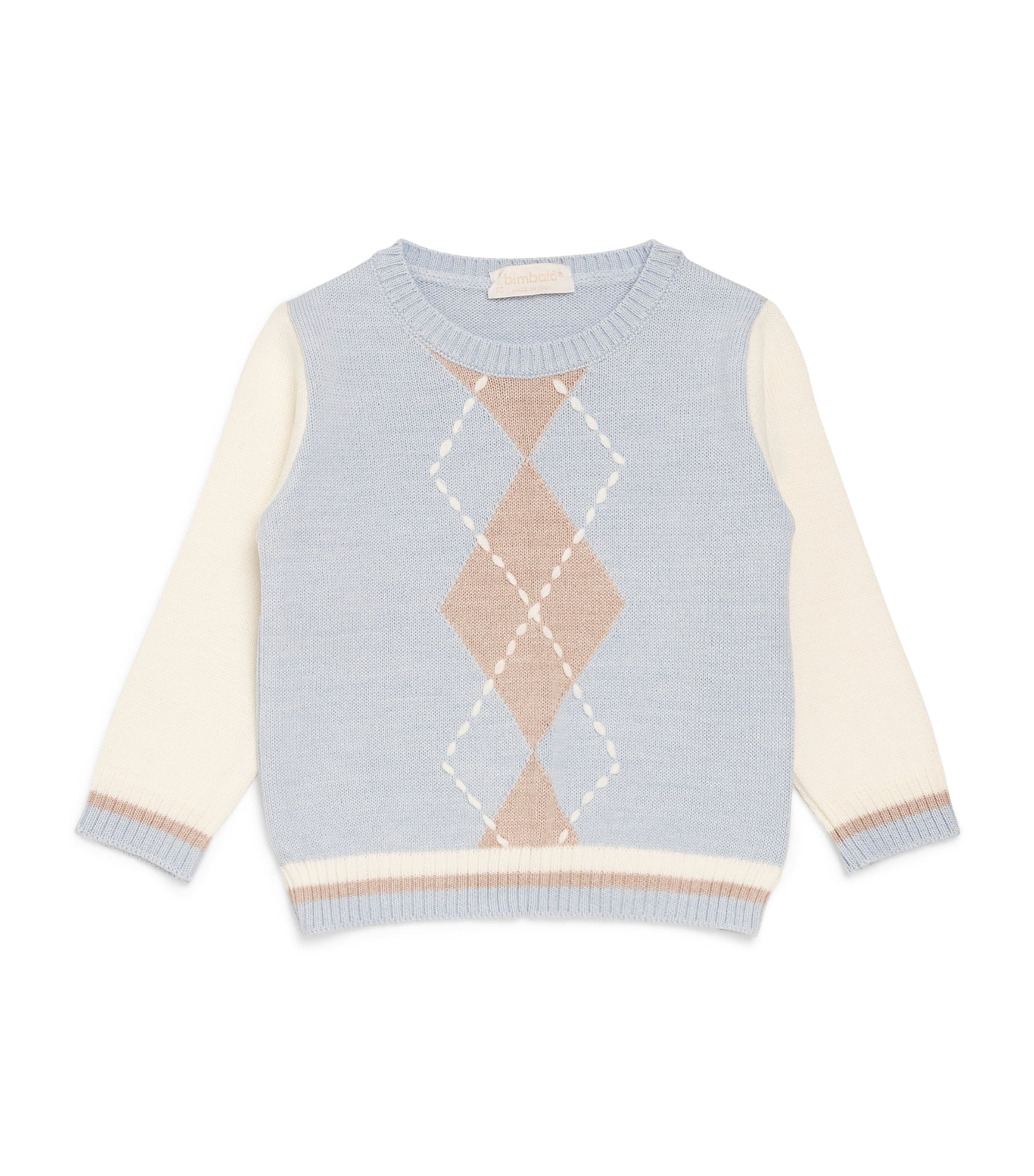 Wool-Blend Argyle Sweater (1-24 Months) OMUTA Image 1