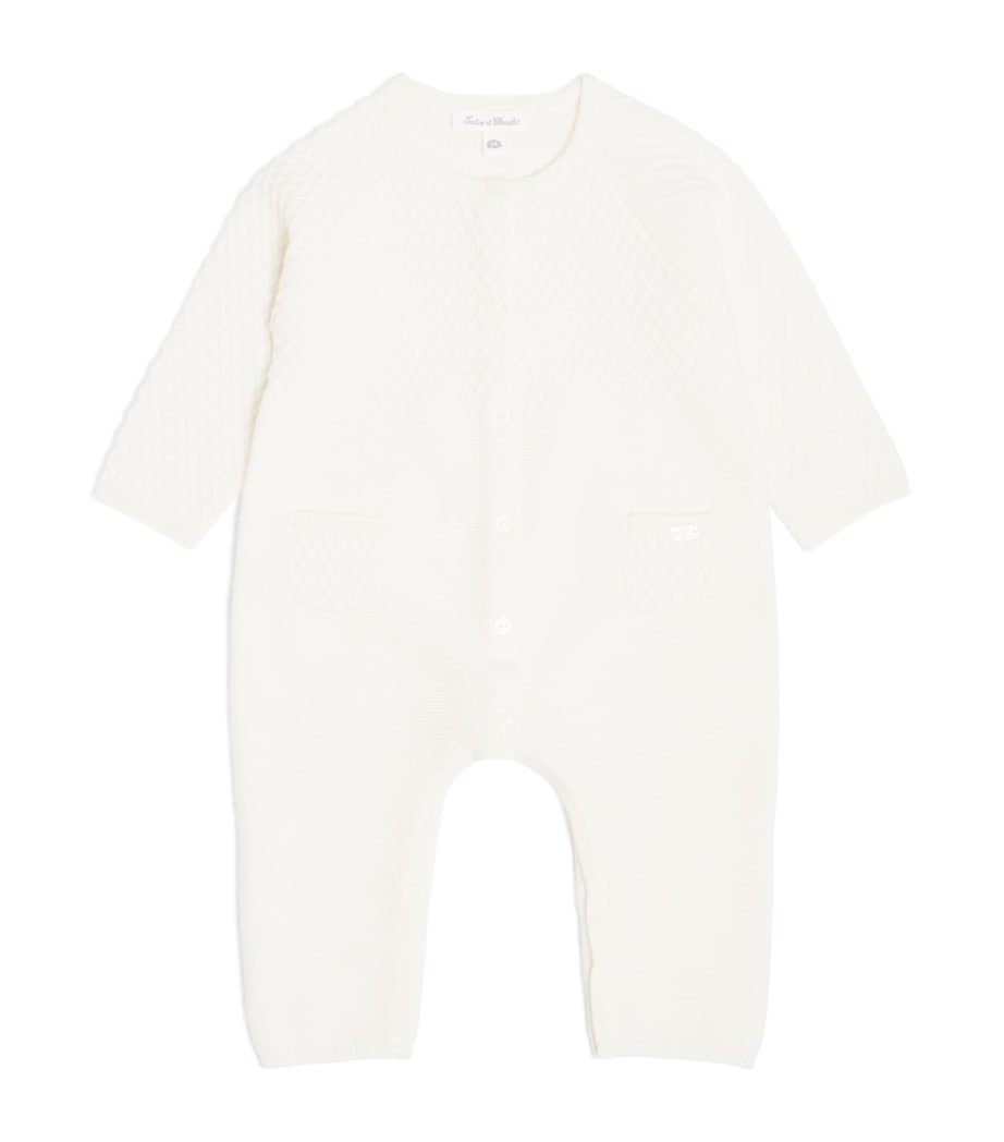 Cashmere Playsuit (0-24 Months) 13NACRE Image 1