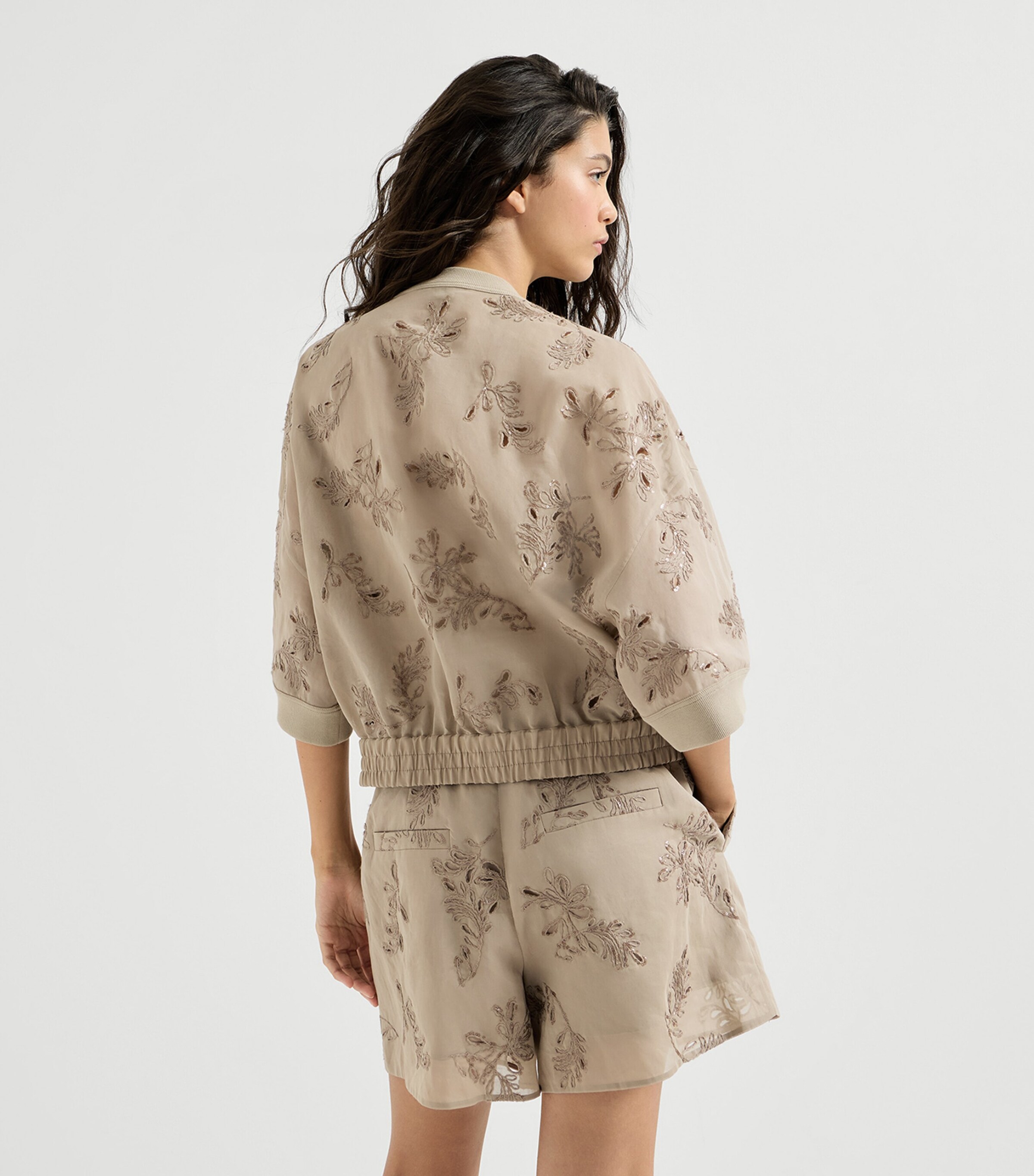 Brunello Cucinelli Womens Cotton Organza Jacket Image 6