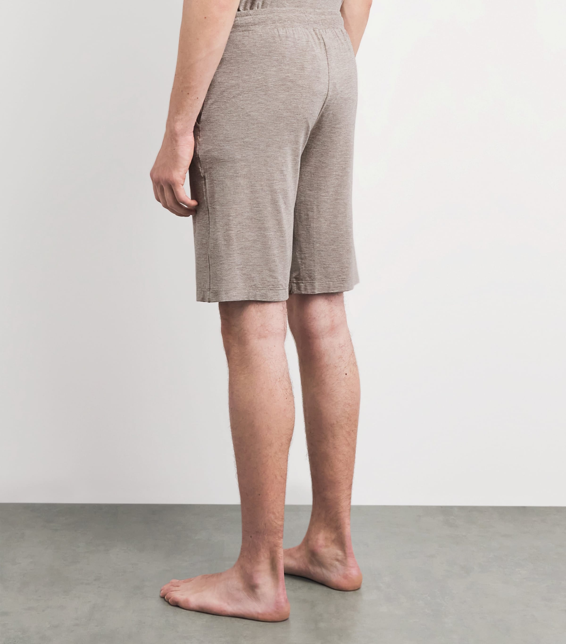 Hanro Mens Casuals Shorts Hazelnut Melang Image 5