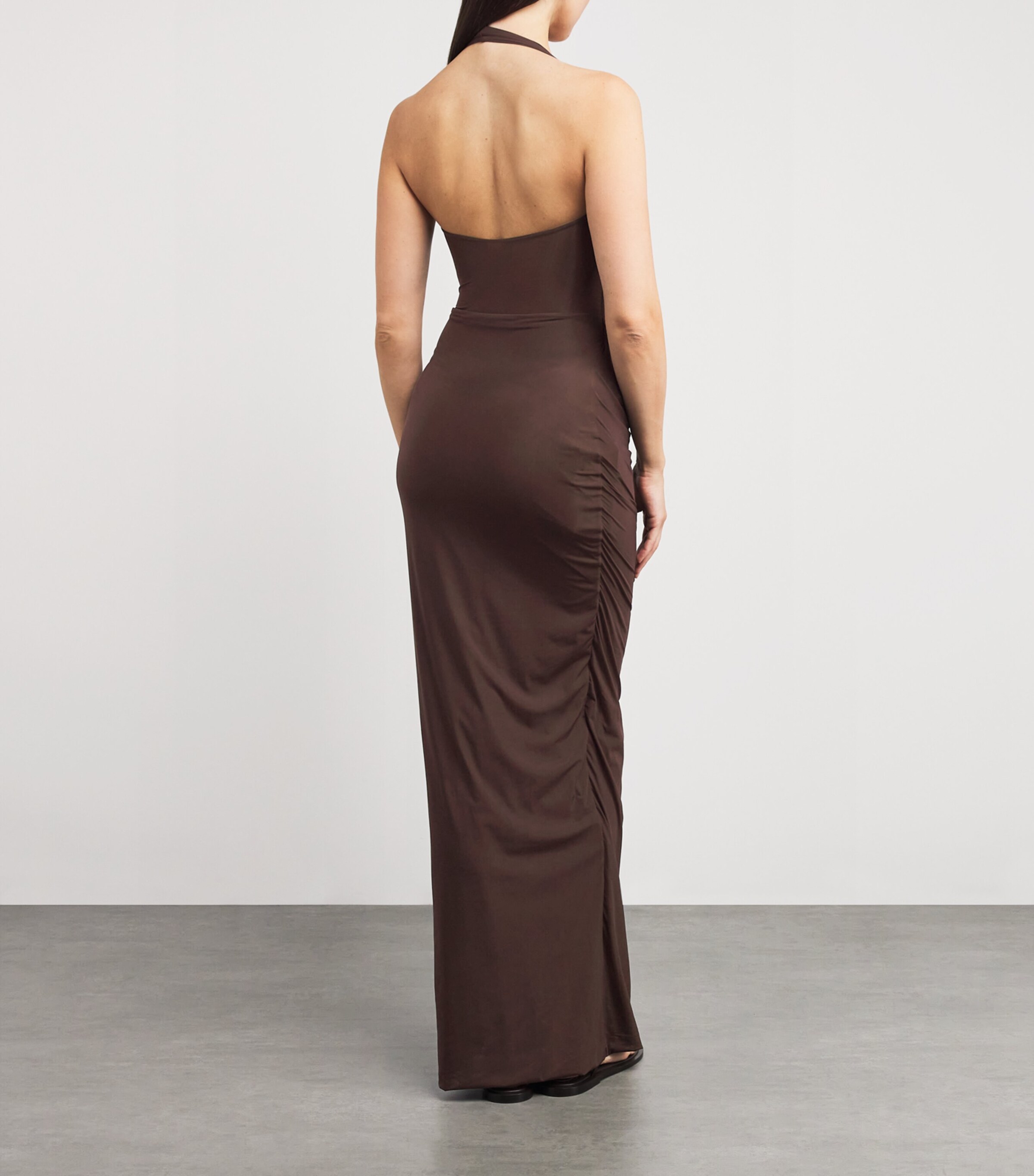 maygel coronel brown dress Maygel Coronel Veranera Dress Brown Hire – Paloma Dress Hire main image 0