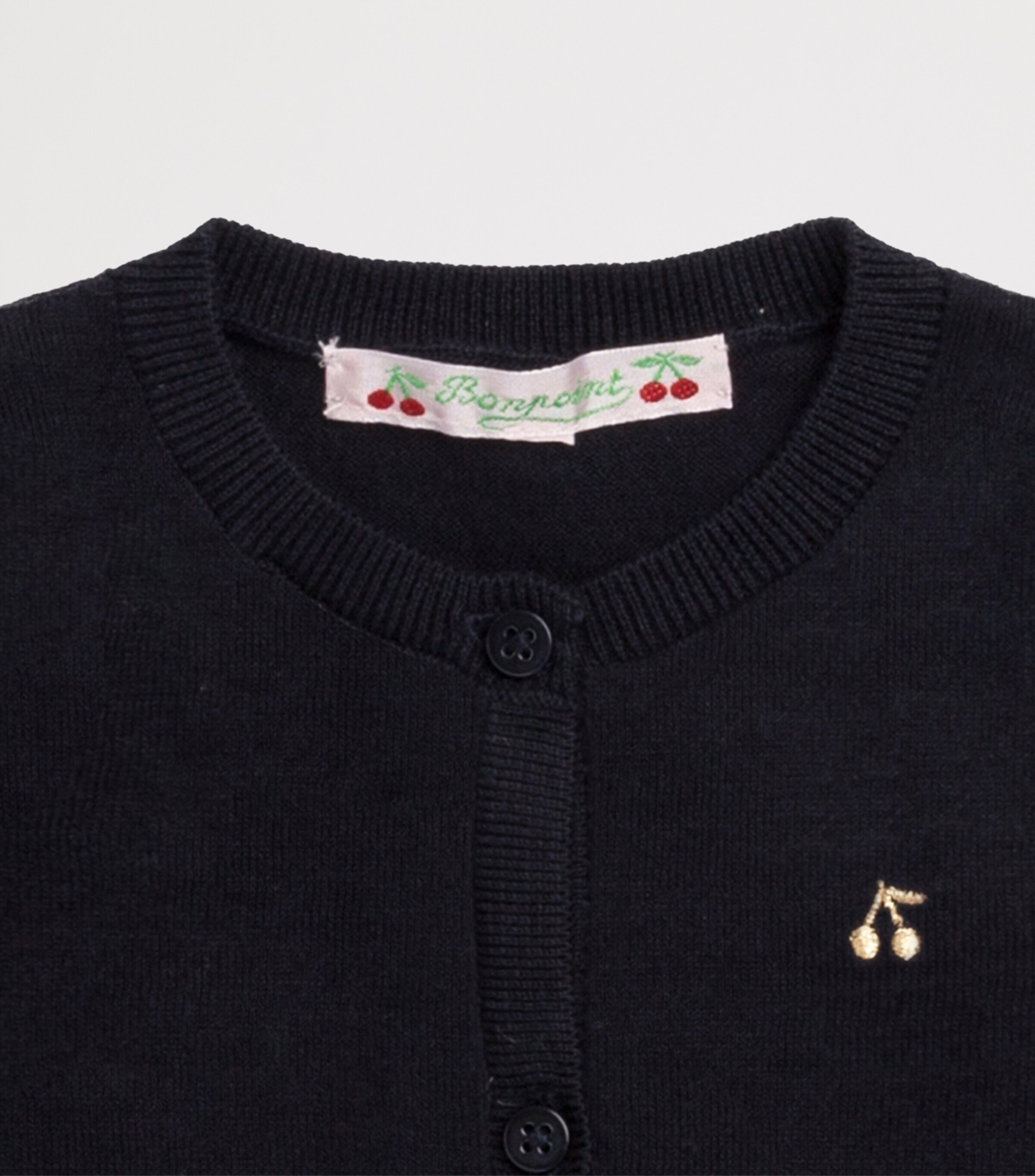 Bonpoint Cotton Logo Cardigan (3-12 Months) Upb Marine Image 3