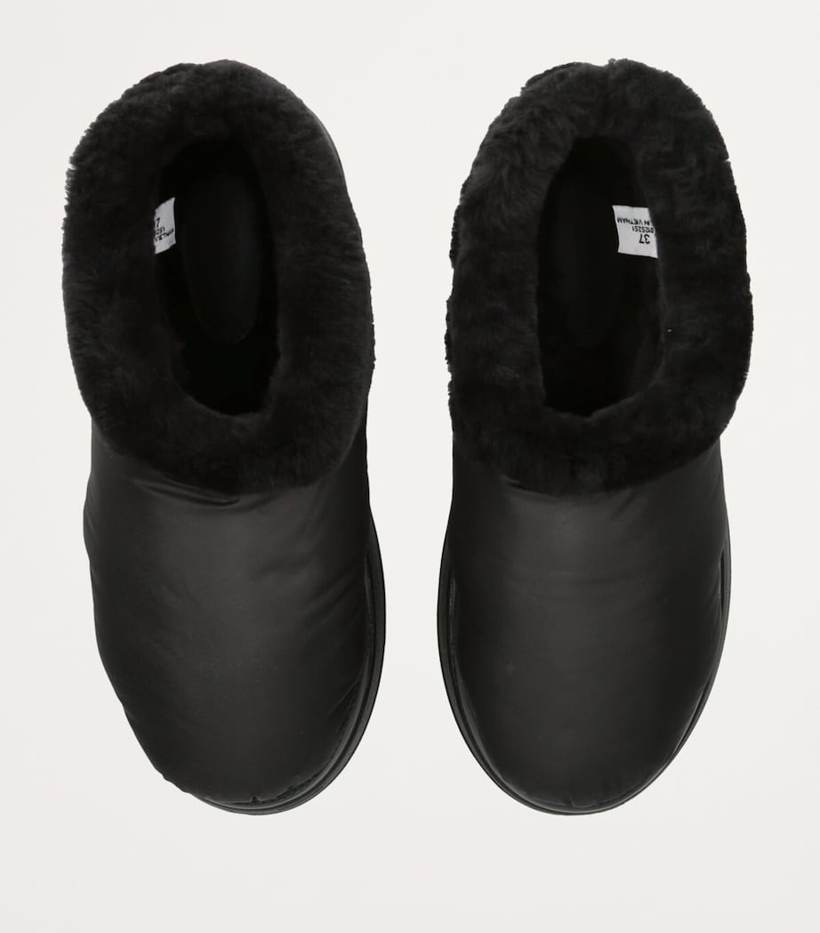 Chloé Nylon Shearling-Lined Polar Ankle Boots Black Image 4
