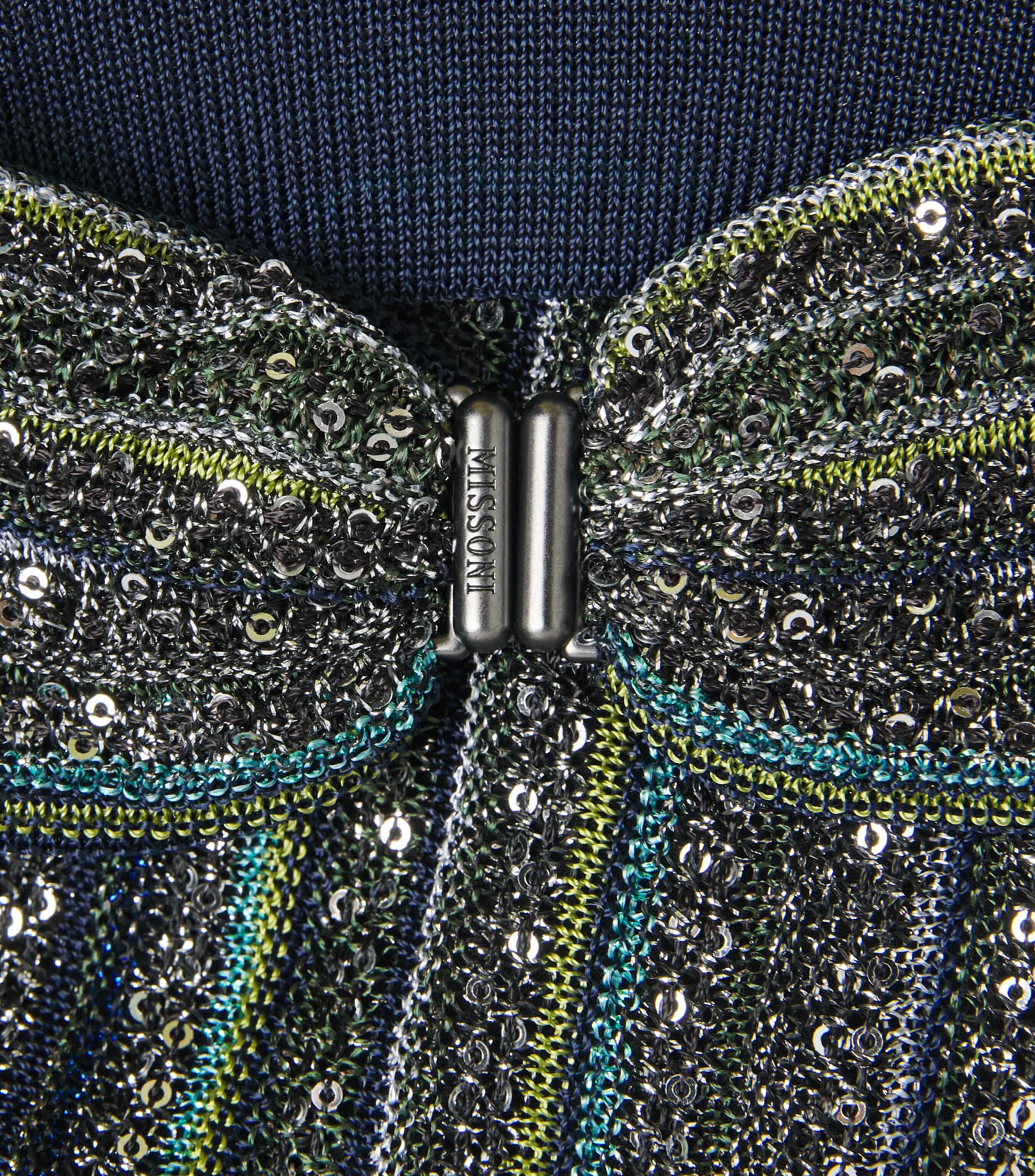 Missoni Womens Stripe Halterneck Mini Dress Green Tones Image 6