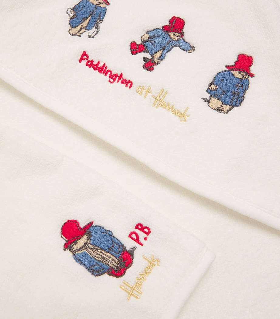 Paddington Hooded Towel and Mitt Set WHITE Image 3