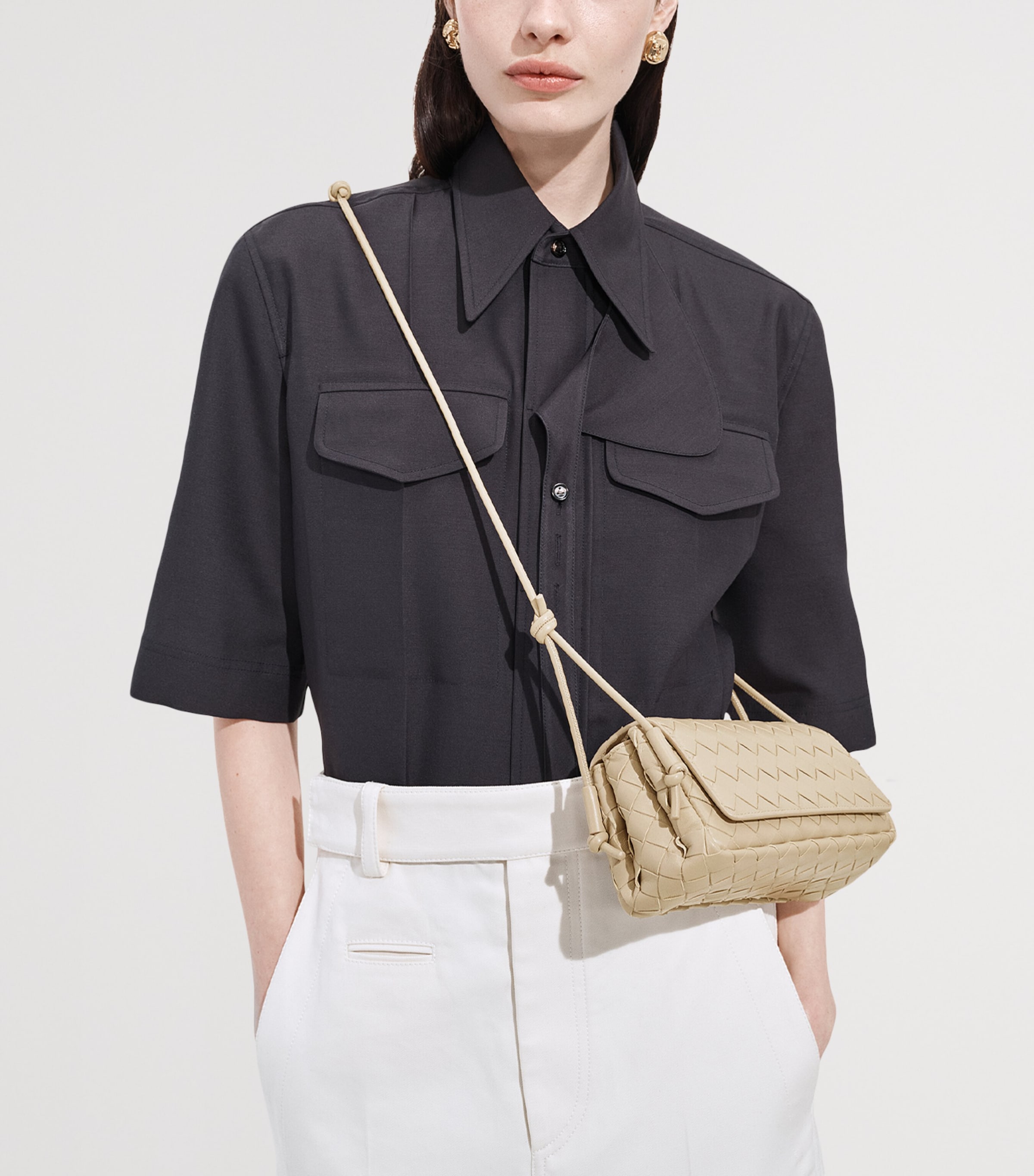 Bottega Veneta Leather Notturno Pouch Image 2