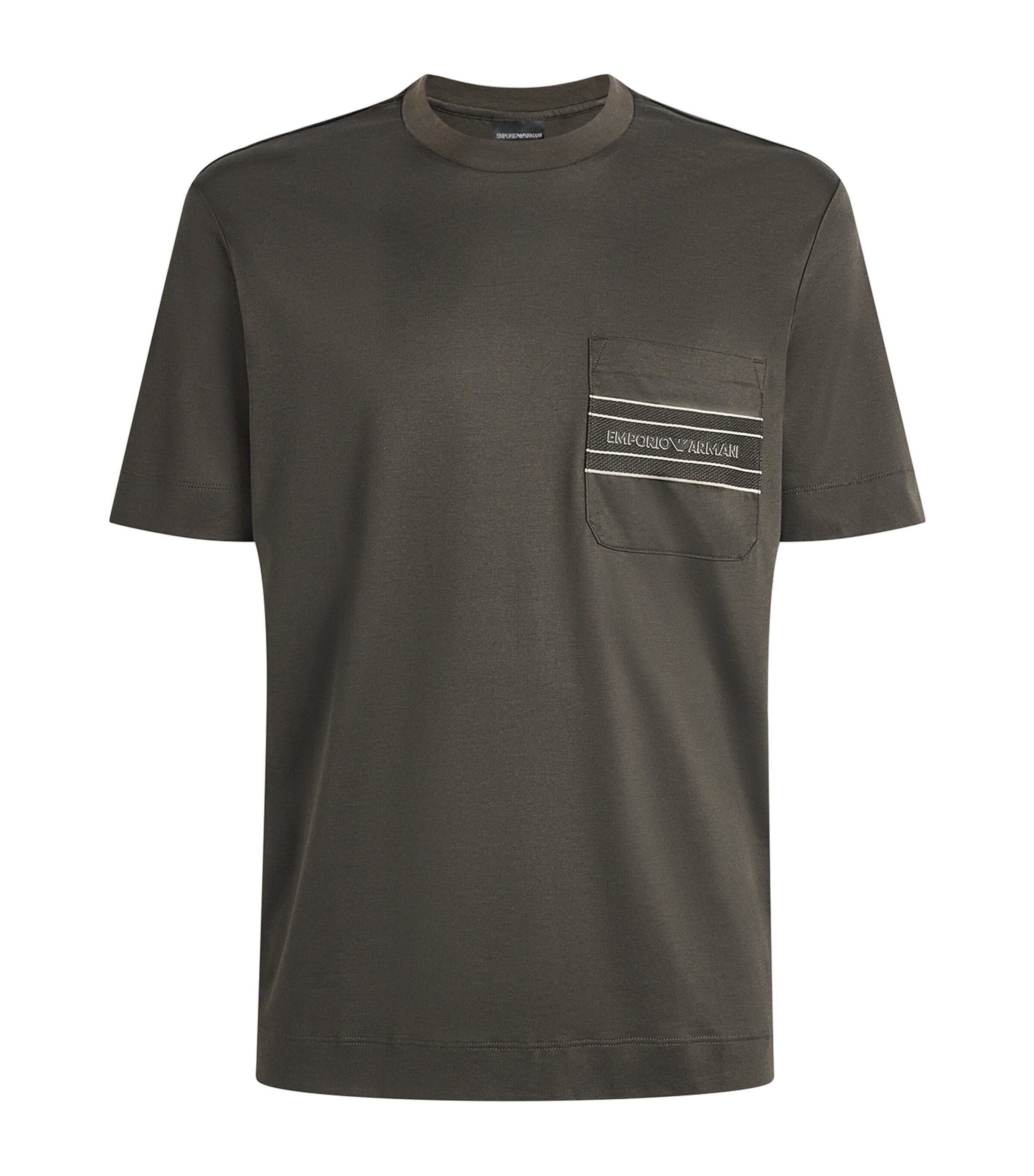 Emporio Armani Black Milano Logo Pocket T-Shirt Harrods BD