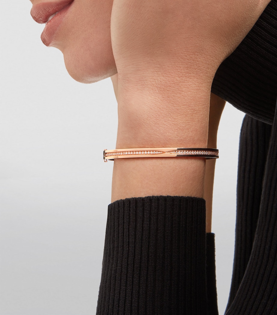 Rose Gold and Diamond B.zero1 Bangle PINK GOLD Image 4