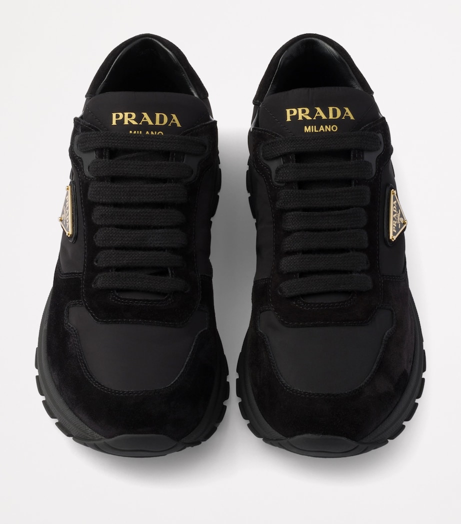 Re-Nylon and Suede Prax 2.0 Low-Top Sneakers F0002 Image 3