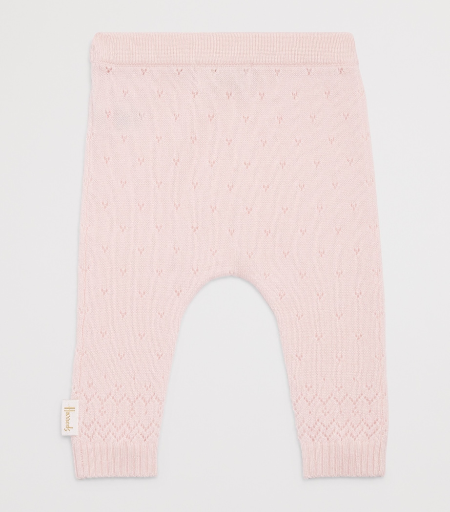 Cashmere Cable-Knit Trousers (0-18 Months) PINK Image 2